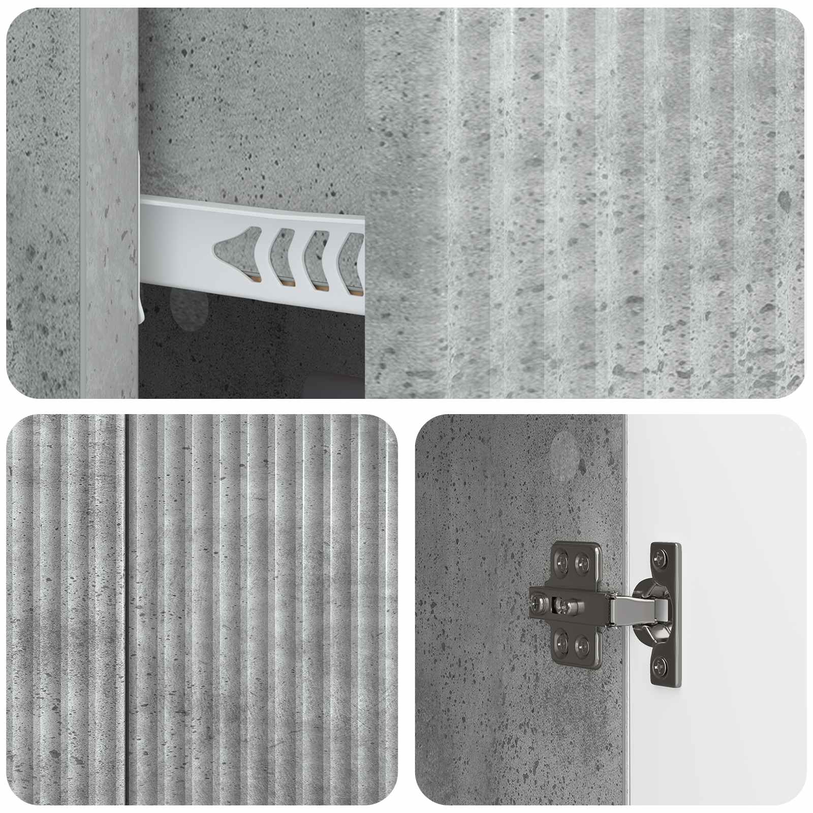 Kabalas Betono pilka 89 x 34,5 x 60 cm Apdirbta mediena