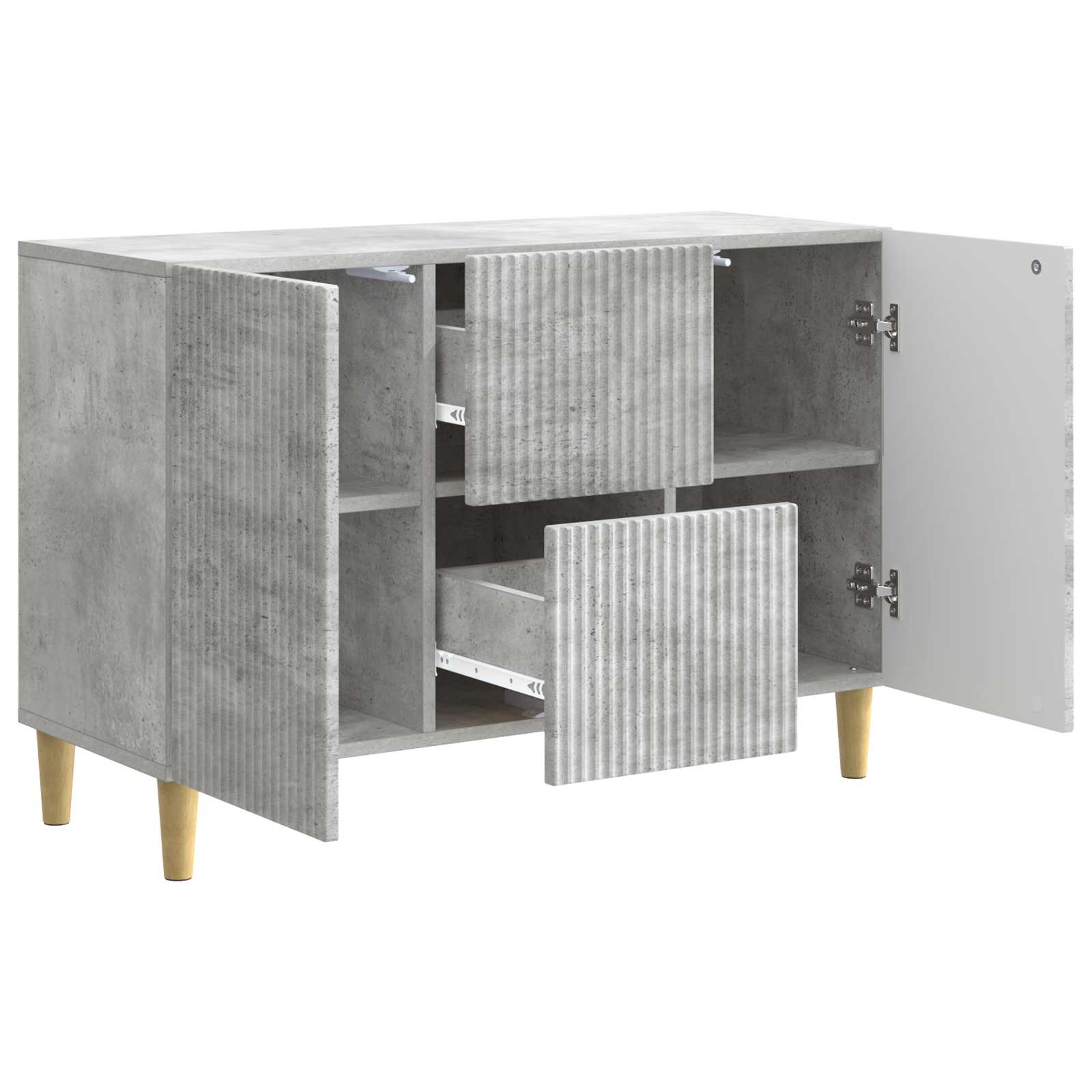 Kabalas Betono pilka 89 x 34,5 x 60 cm Apdirbta mediena