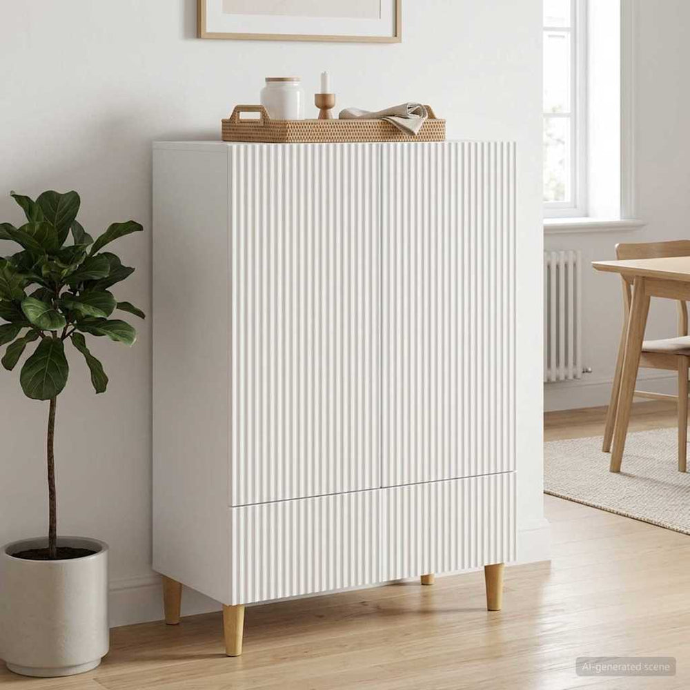 Kabalas su stalčių Balta 66 x 34,5 x 95 cm Apdirbta mediena