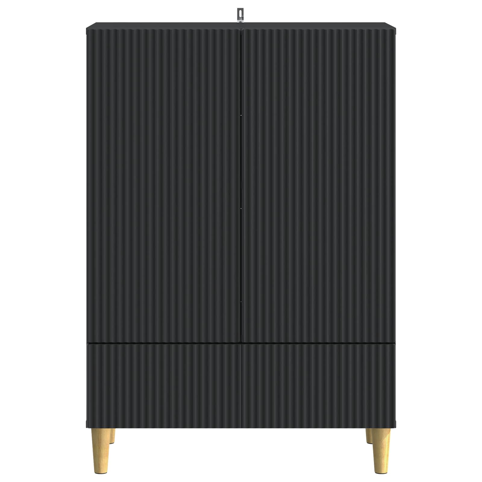 Kabalas su stalčių Juoda 66 x 34,5 x 95 cm Apdirbta mediena
