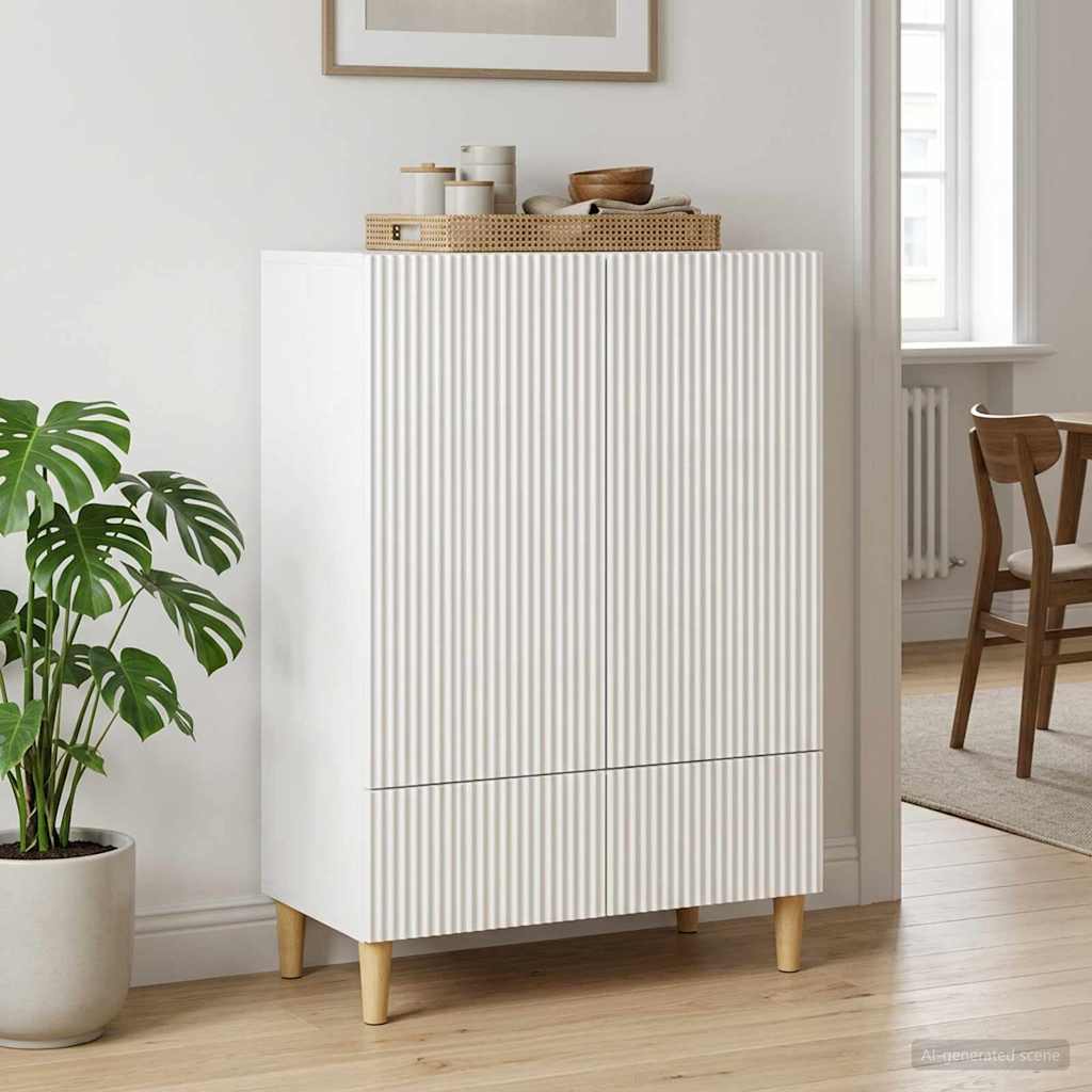 Kabal Īpaši spīdīgs balts 66 x 34,5 x 95 cm Inženierijas koksne