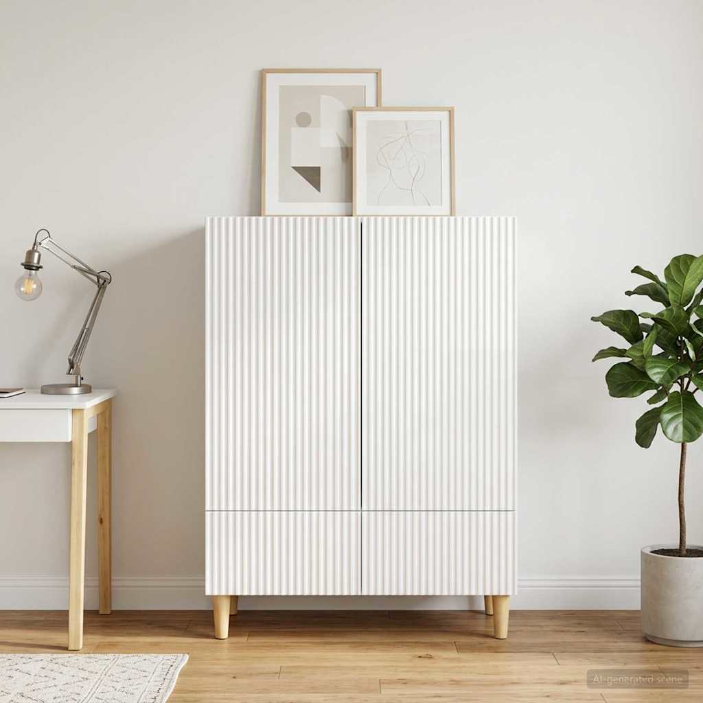 Kabal Īpaši spīdīgs balts 66 x 34,5 x 95 cm Inženierijas koksne