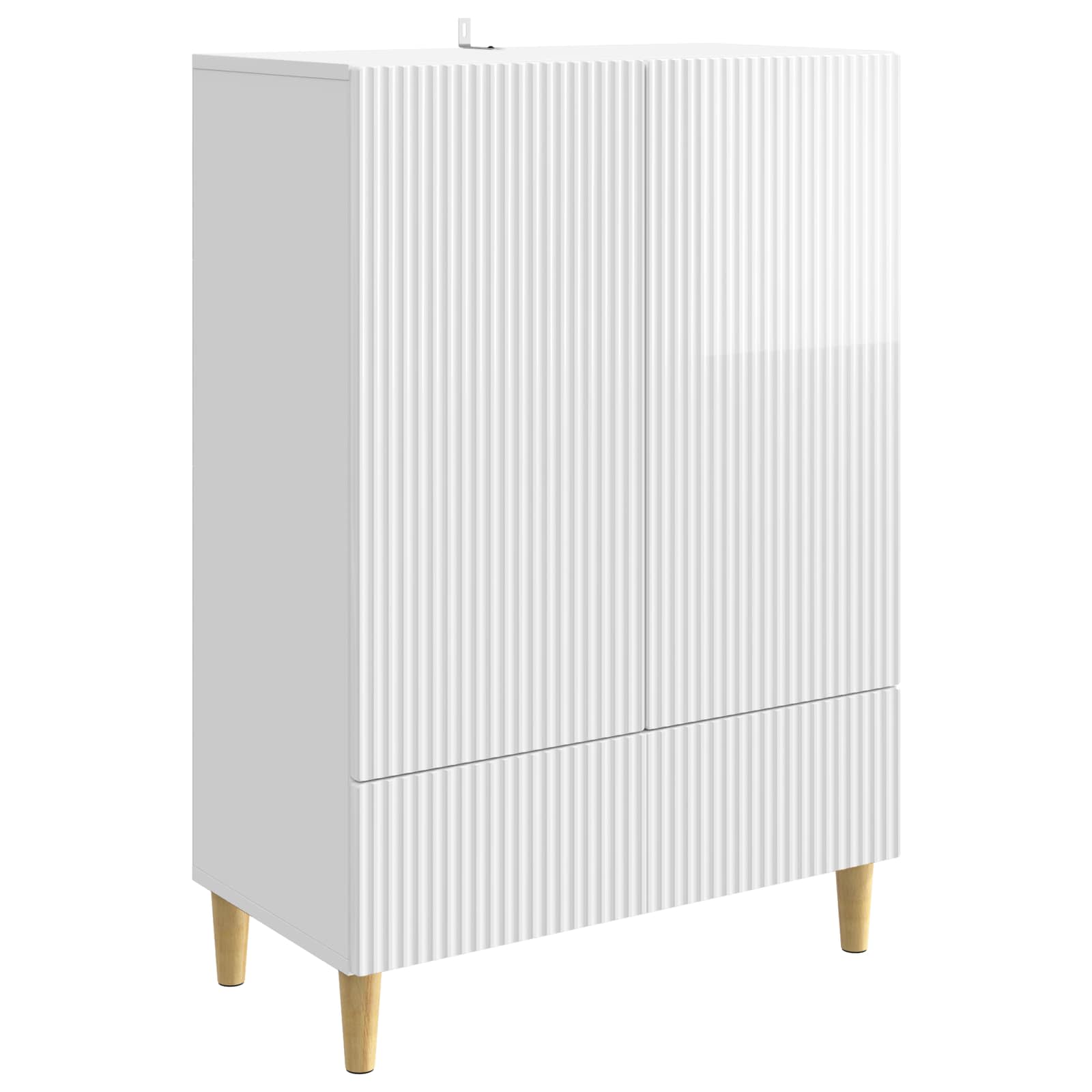 Kabal Īpaši spīdīgs balts 66 x 34,5 x 95 cm Inženierijas koksne