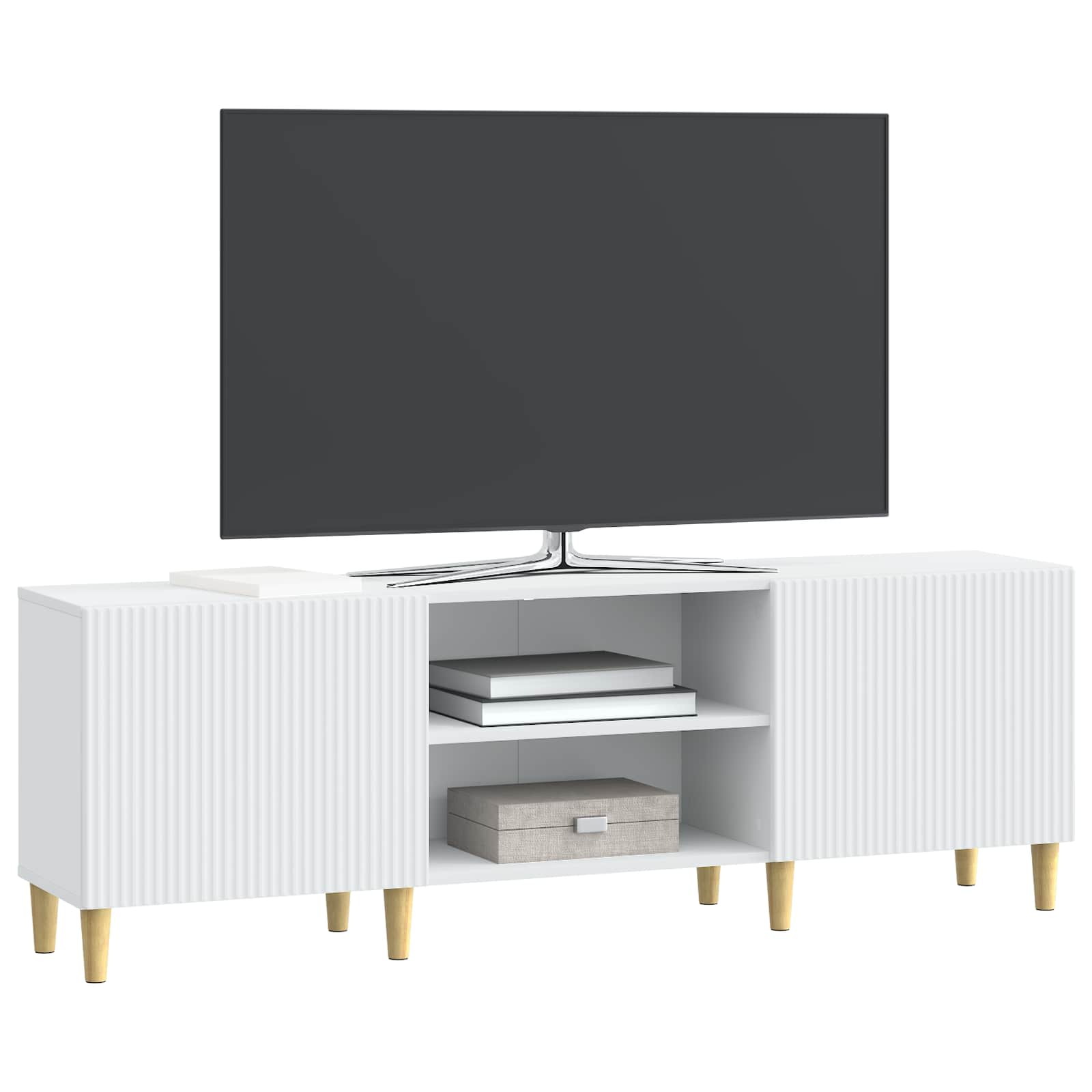Televizoriaus spintelė Balta 150 x 31 x 50 cm Apdirbta mediena