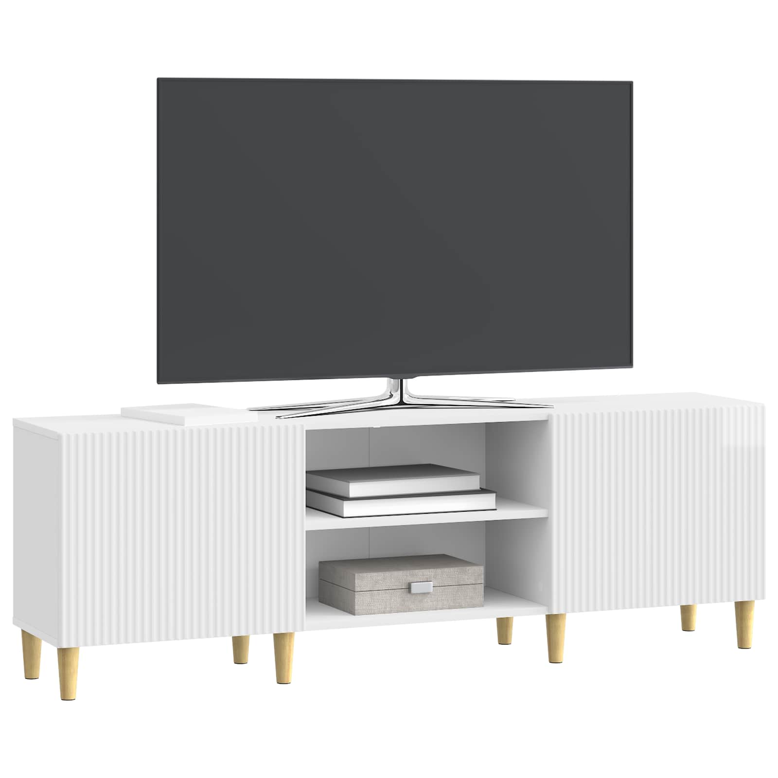 Televizoriaus spintelė Itin blizgi balta 150 x 31 x 50 cm