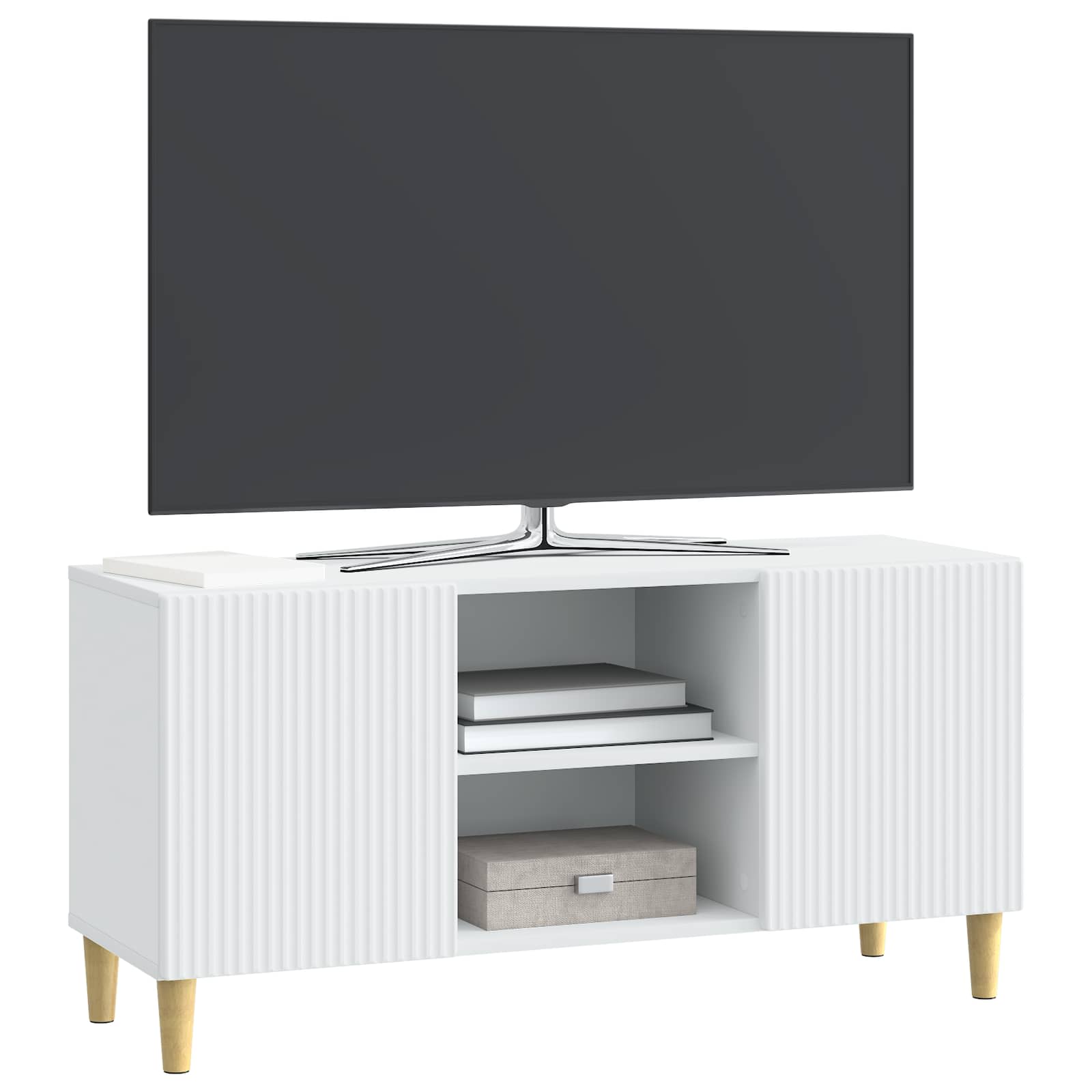 Televizoriaus spintelė Balta 102 x 34,5 x 50 cm