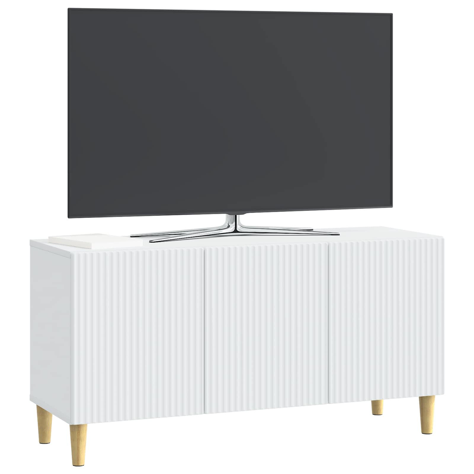 Televizoriaus spintelė Balta 99 x 34,5 x 50 cm Apdirbta mediena