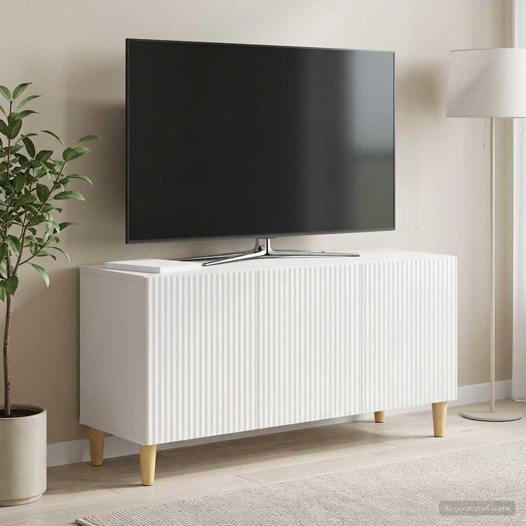 TV skapītis, īpaši spīdīgi balts, 99 x 34,5 x 50 cm