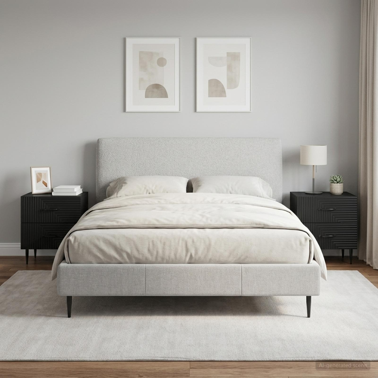 Šalia lovos spintelė su stalčių 2 pcs Juoda 43 x 34,5 x 47,5 cm