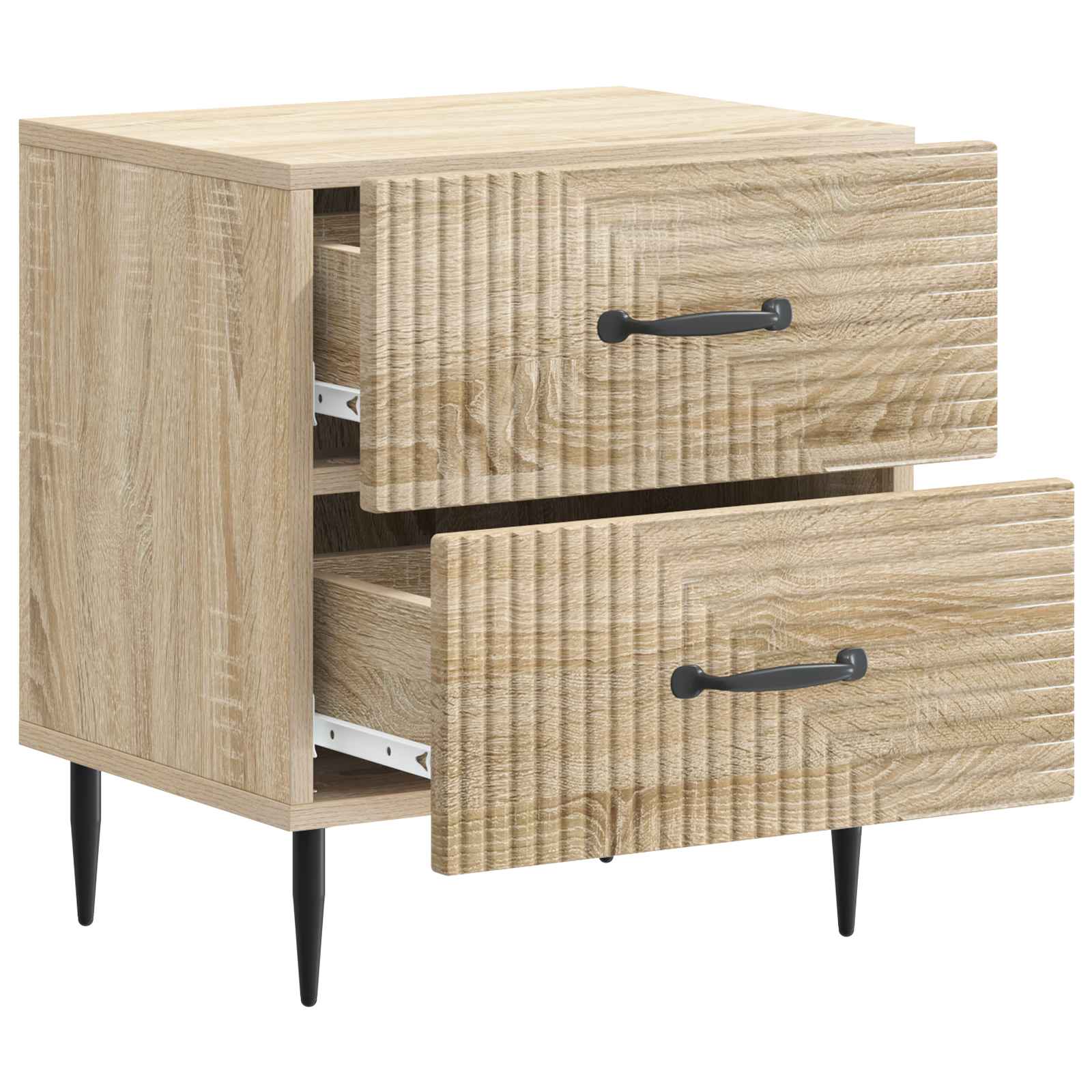 Šalia lovos spintelė 2 pcs Sonoma ąžuolas 43 x 34,5 x 47,5 cm