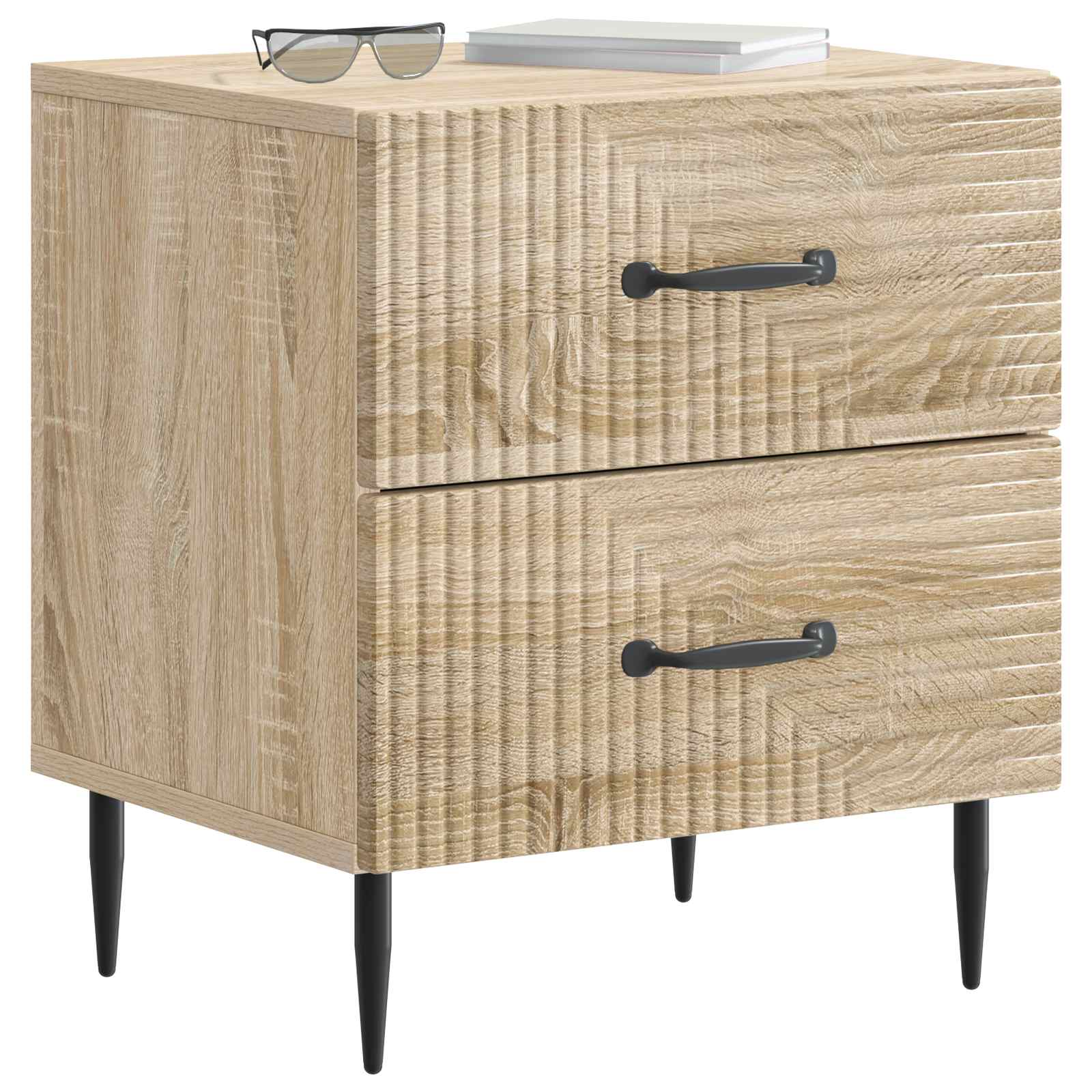 Šalia lovos spintelė 2 pcs Sonoma ąžuolas 43 x 34,5 x 47,5 cm