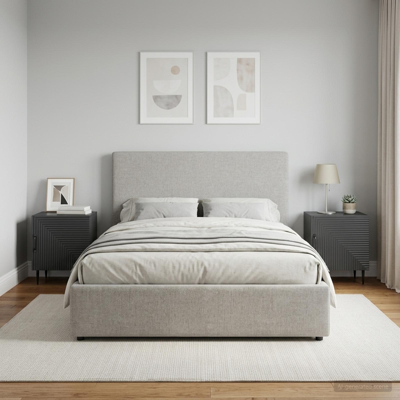 Šalia lovos spintelė 2 pcs Juoda 43 x 34,5 x 50 cm