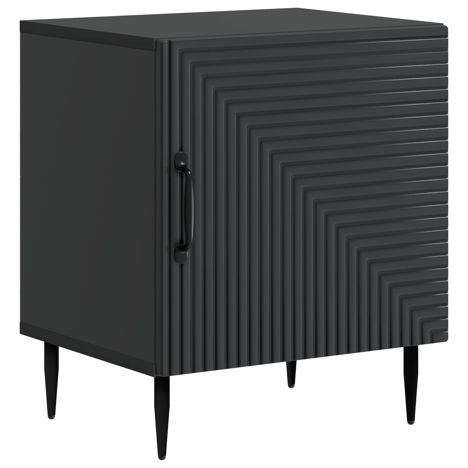 Šalia lovos spintelė 2 pcs Juoda 43 x 34,5 x 50 cm