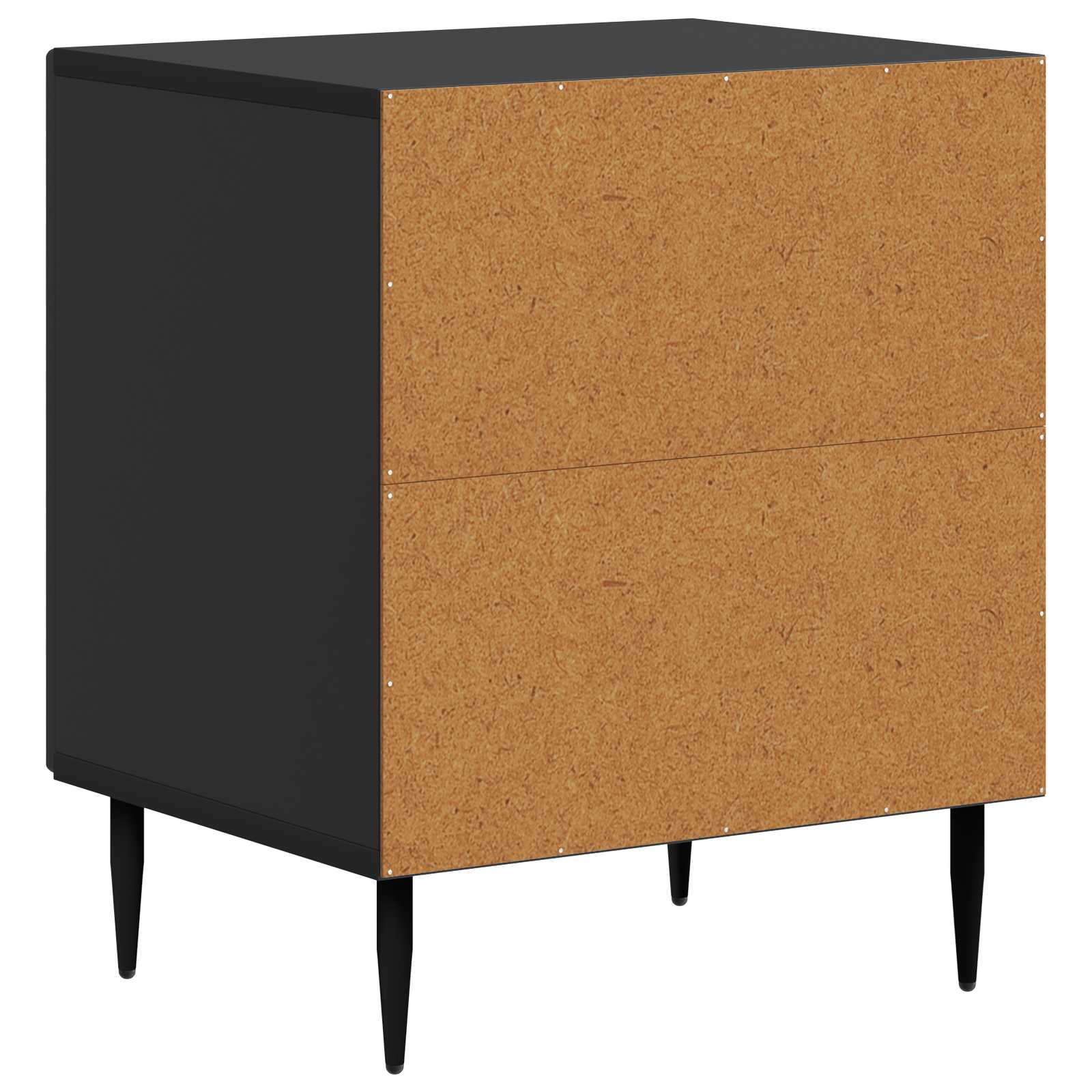 Šalia lovos spintelė 2 pcs Juoda 43 x 34,5 x 50 cm