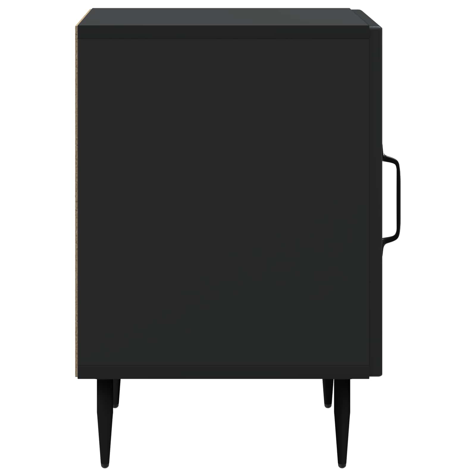 Šalia lovos spintelė 2 pcs Juoda 43 x 34,5 x 50 cm