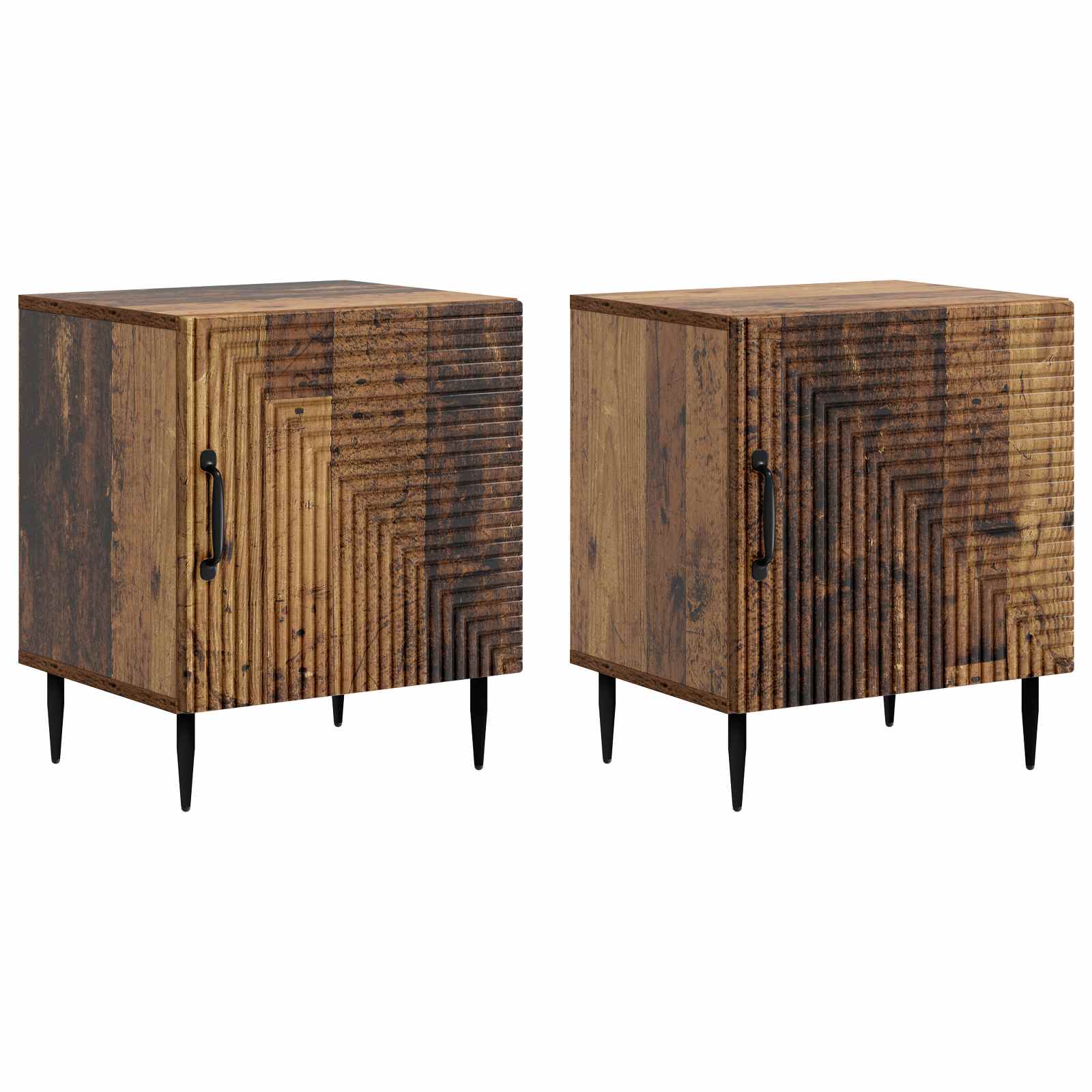 Šalia lovos spintelė 2 pcs Sendintos medienos 43 x 34,5 x 50 cm