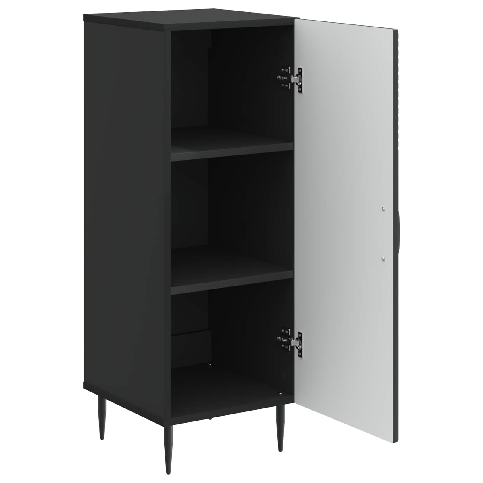 Kumode Melna 33 x 34,5 x 89,5 cm Apstrādāta koksne