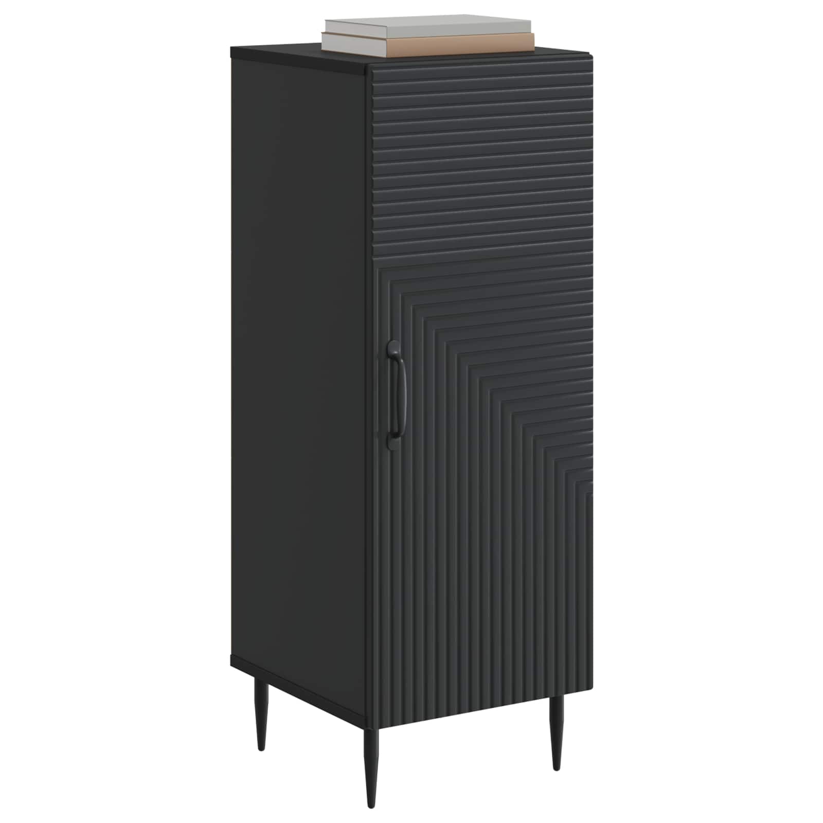 Kumode Melna 33 x 34,5 x 89,5 cm Apstrādāta koksne