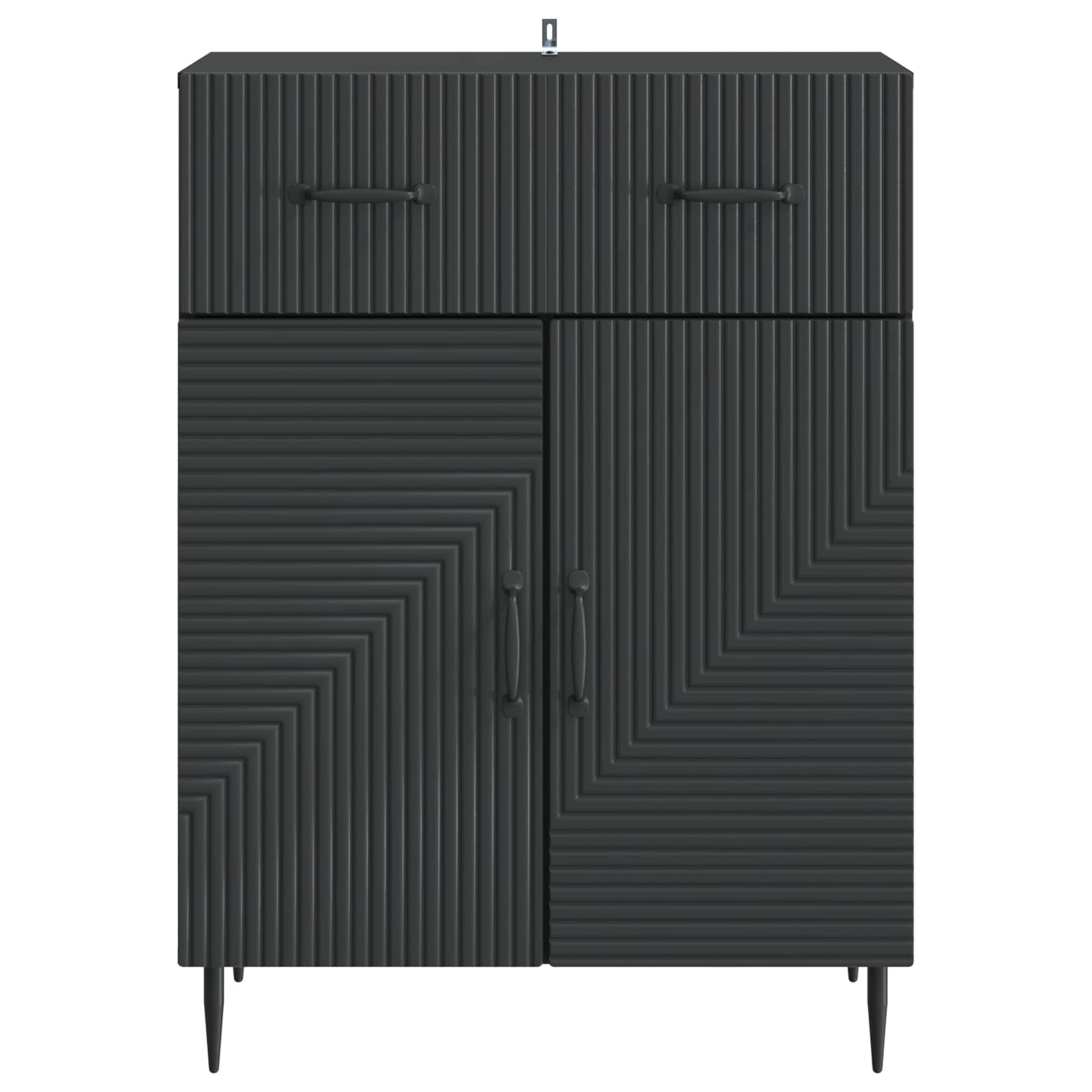 Kabalas su stalčių Juoda 66 x 34,5 x 89,5 cm Apdirbta mediena