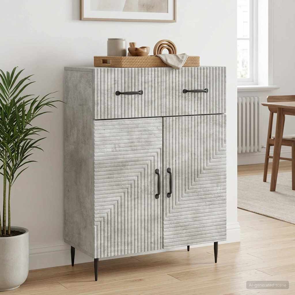 Kabalas Betono pilka 66 x 34,5 x 89,5 cm Apdirbta mediena
