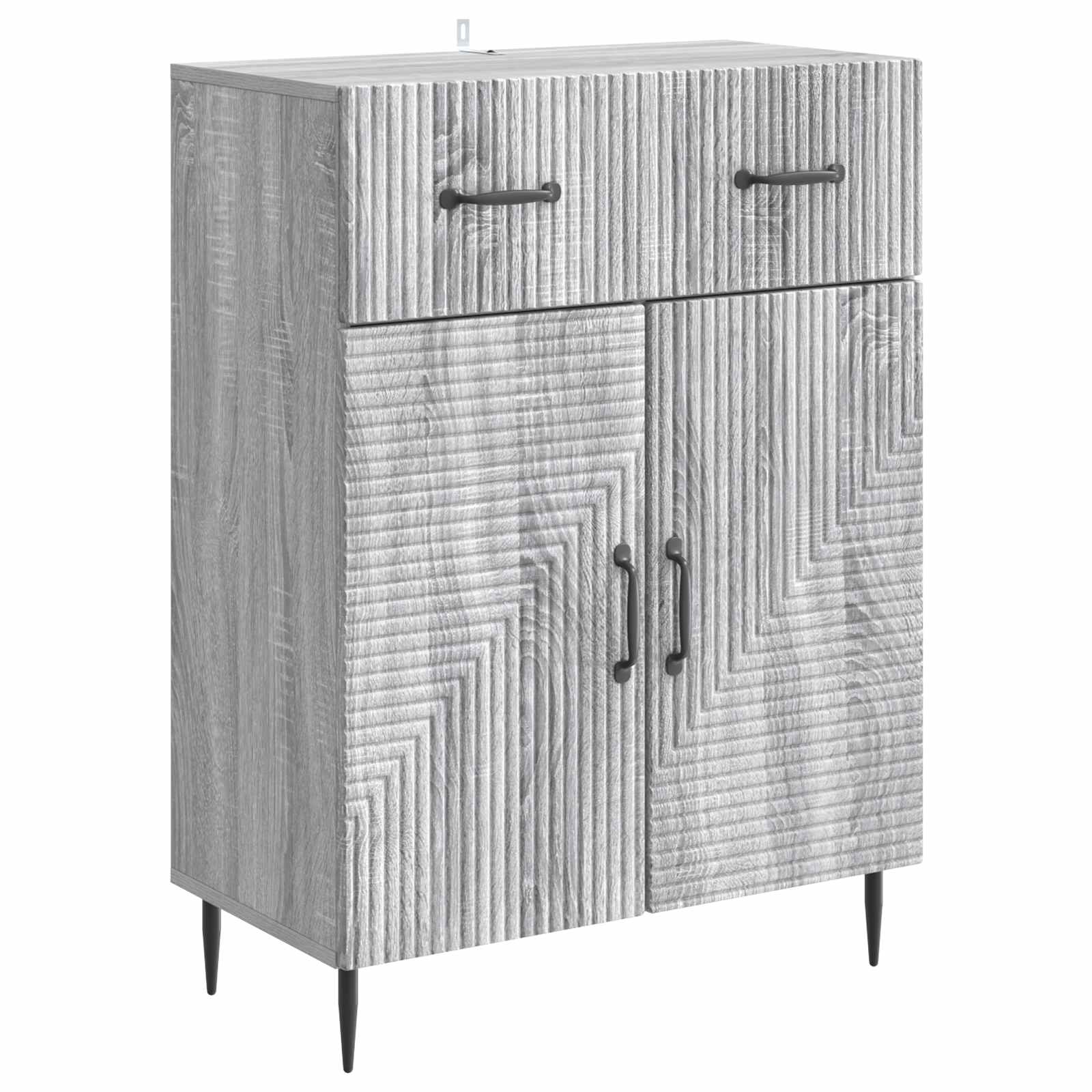 Kumode ar atvilktnēm Pelēks ozons ozols 66 x 34,5 x 89,5 cm