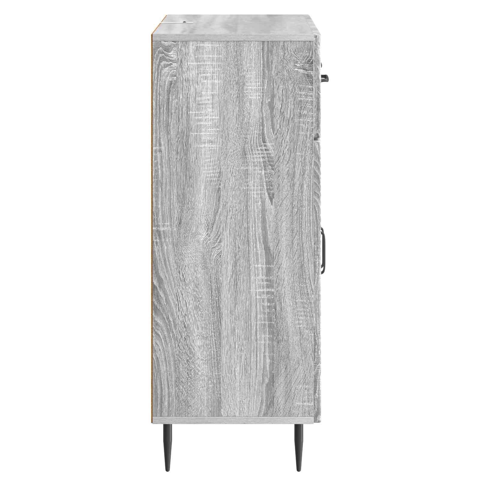 Kumode ar atvilktnēm Pelēks ozons ozols 66 x 34,5 x 89,5 cm