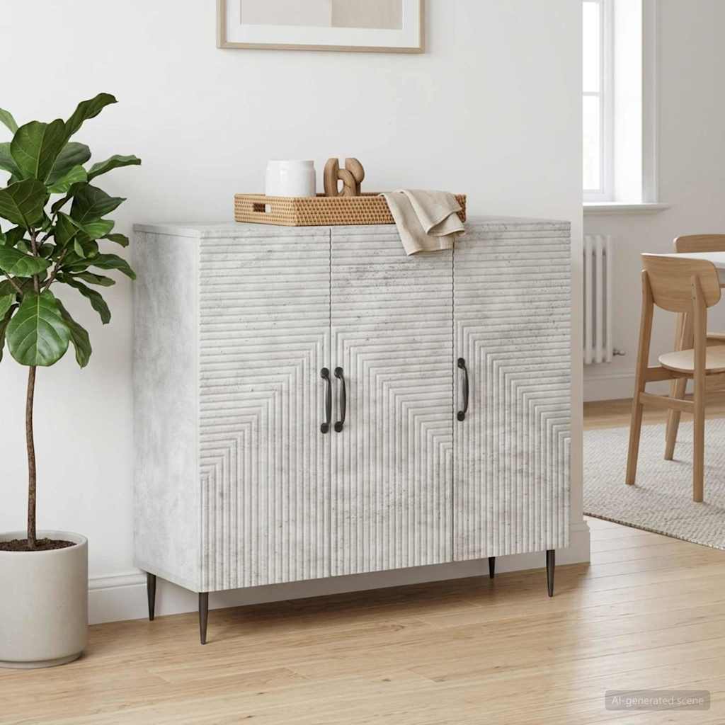 Kabalas Betona pelēks 89 x 34,5 x 80 cm Apstrādāta koksne