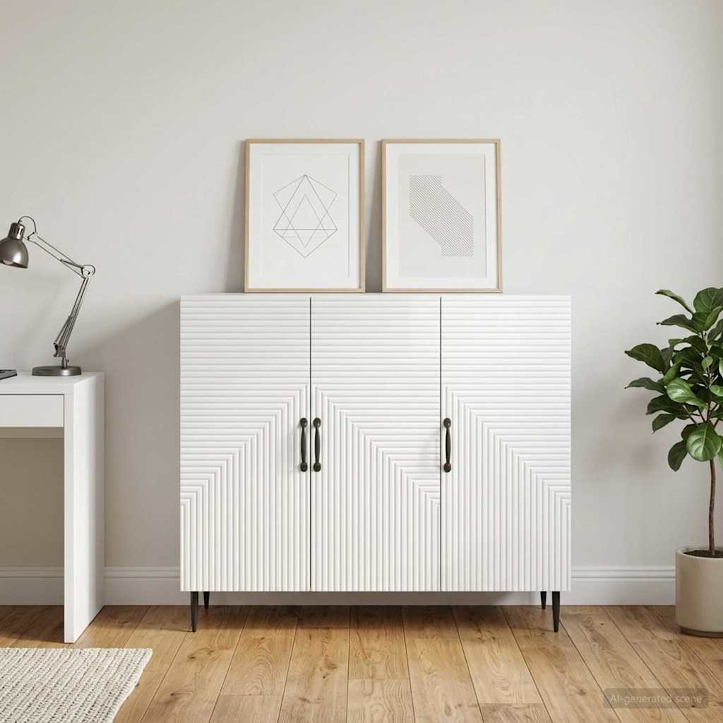 Kabalas Itin blizgi balta 89 x 34,5 x 80 cm Apdirbta mediena