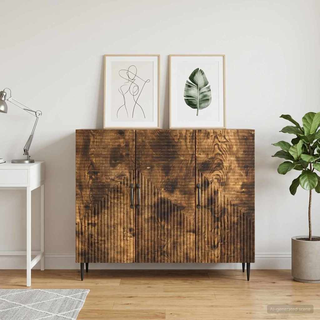 Kumode Dūmu ozols 89 x 34,5 x 80 cm Apstrādāta koksne
