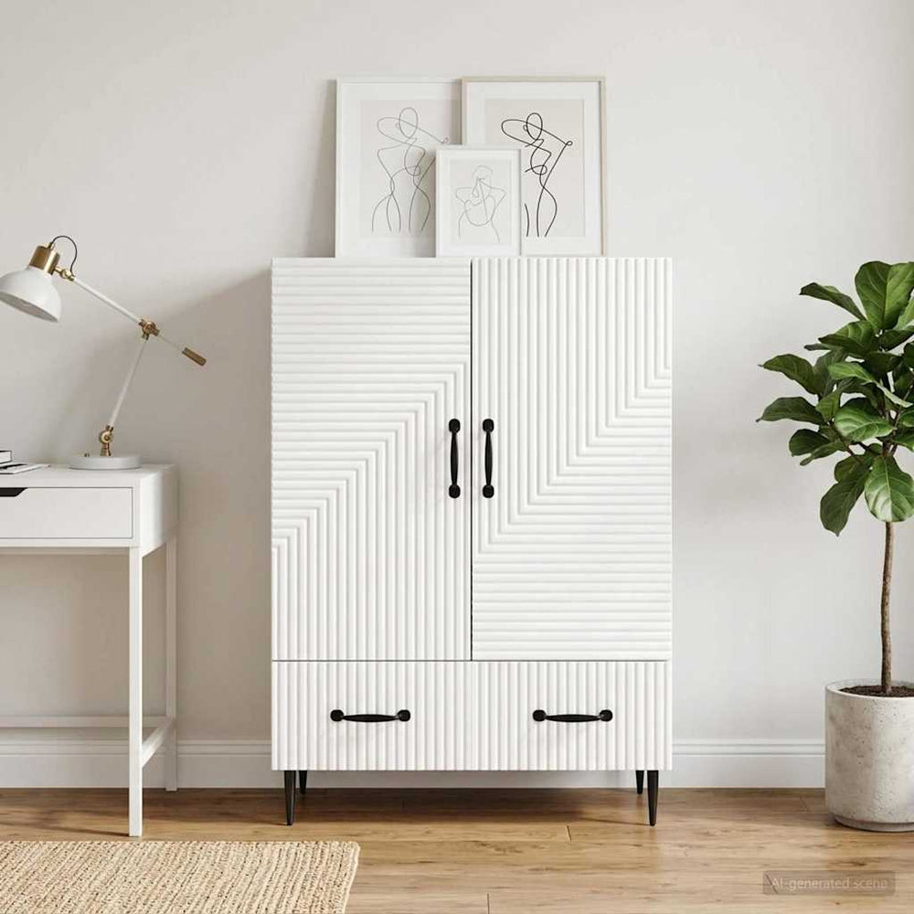 Kabalas su stalčių Balta 66 x 34,5 x 95 cm Apdirbta mediena