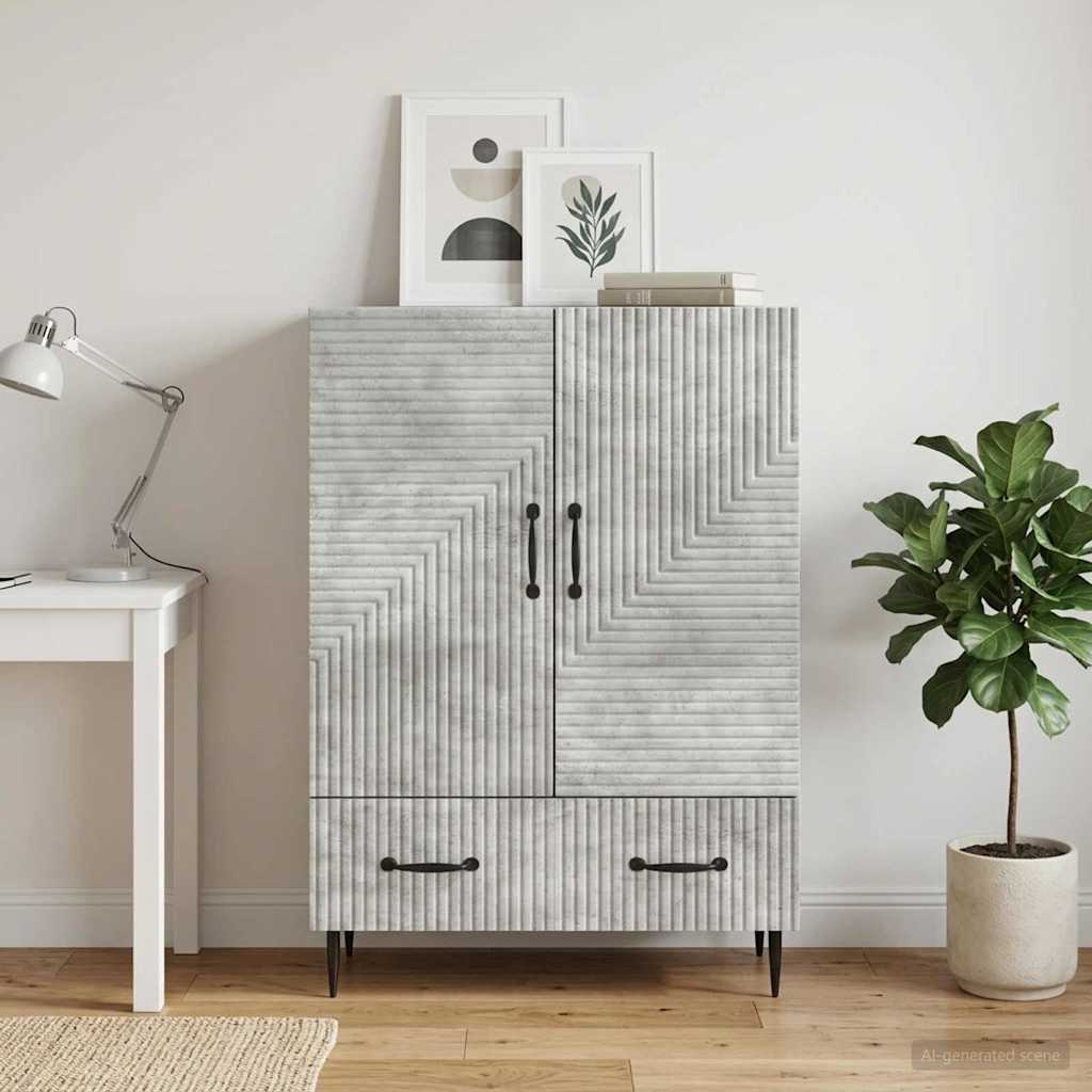 Kabalas Betono pilka 66 x 34,5 x 95 cm Apdirbta mediena
