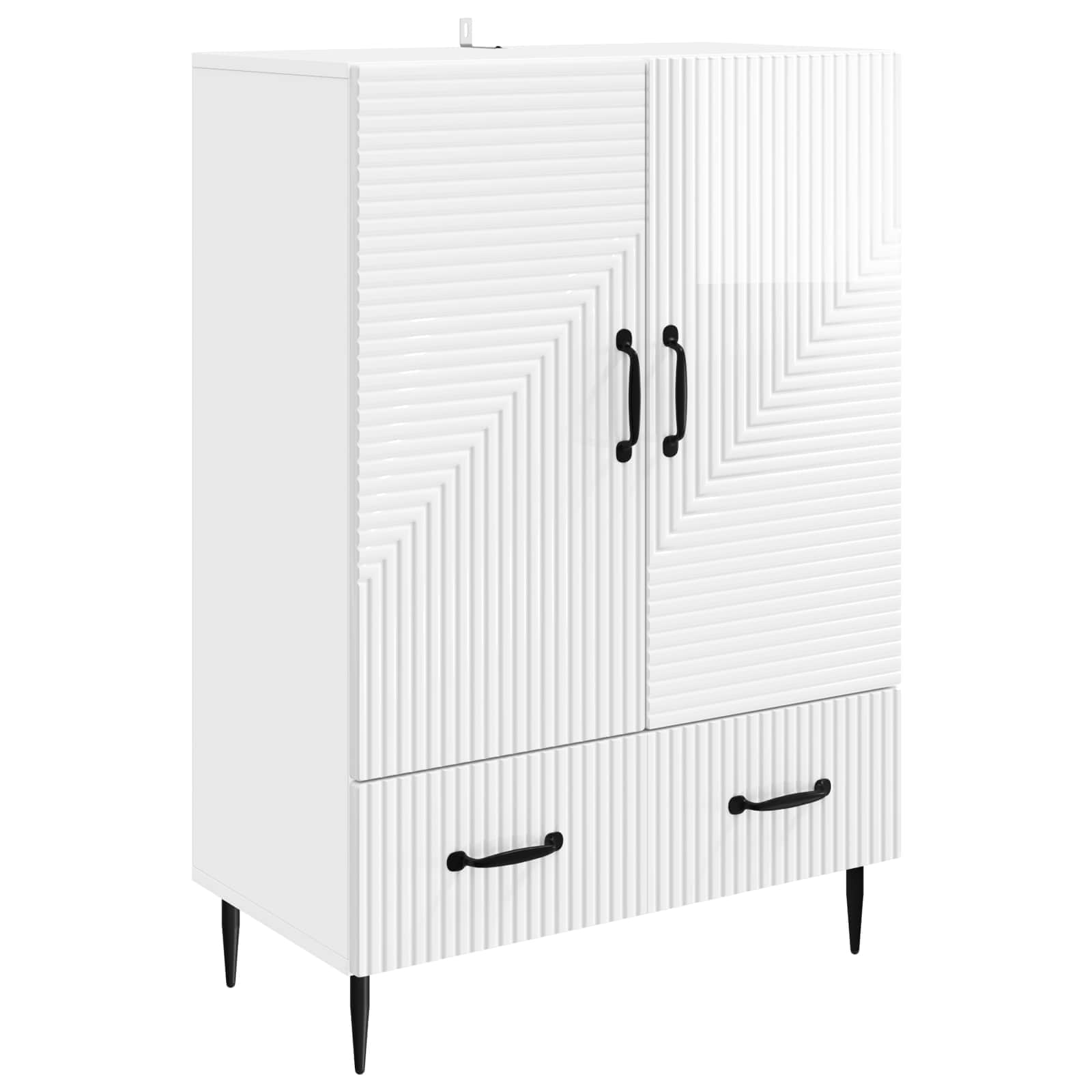 Kabal Īpaši spīdīgs balts 66 x 34,5 x 95 cm Inženierijas koksne