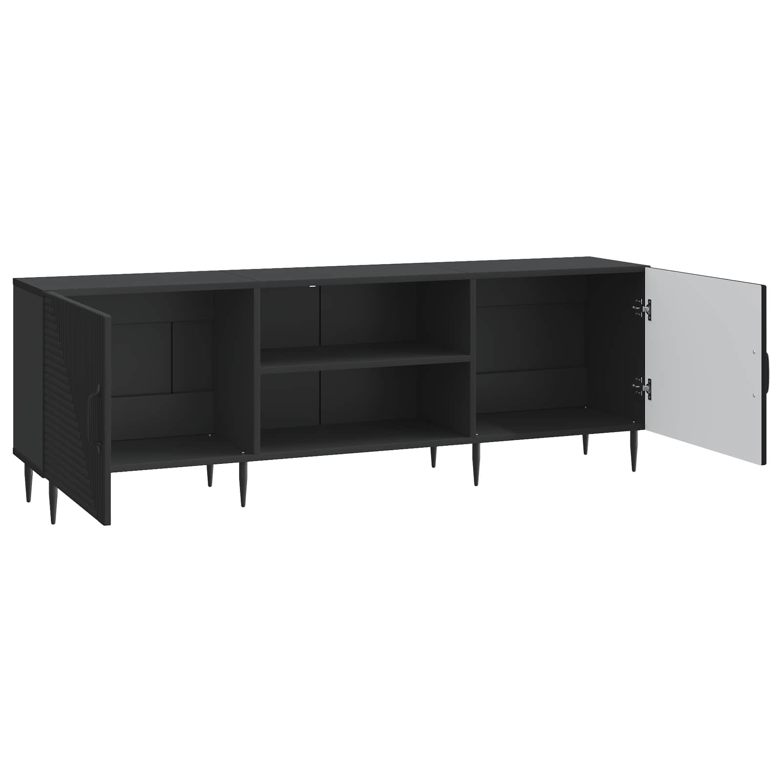 Televizoriaus spintelė Juoda 150 x 31 x 50 cm Apdirbta mediena