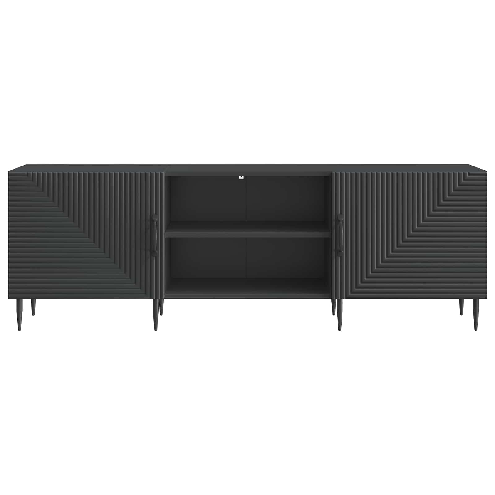 Televizoriaus spintelė Juoda 150 x 31 x 50 cm Apdirbta mediena