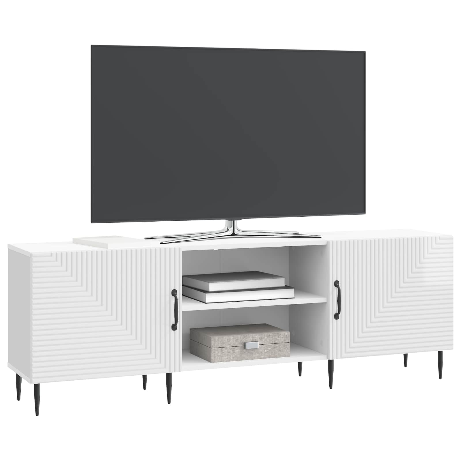 Televizoriaus spintelė Itin blizgi balta 150 x 31 x 50 cm