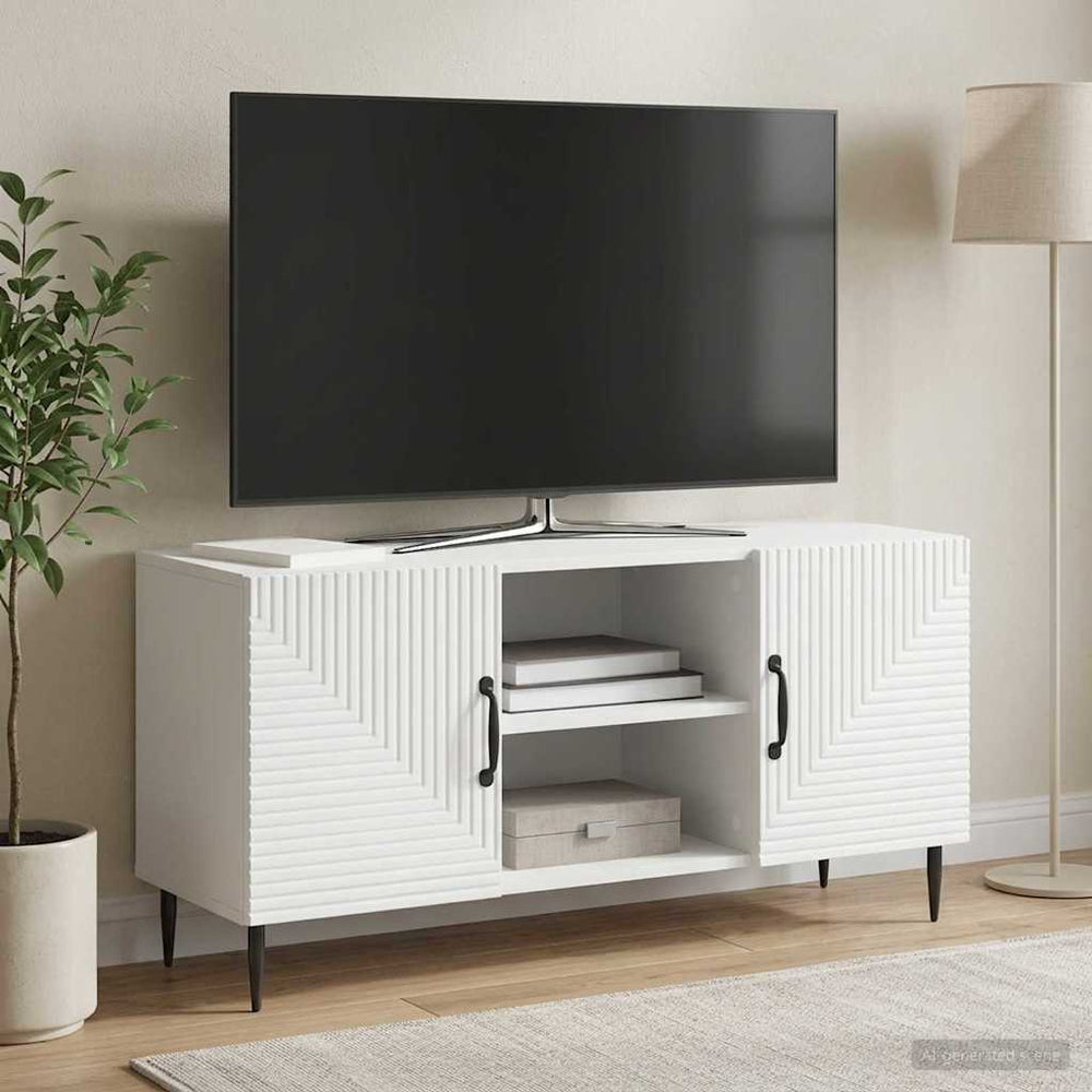 Televizoriaus spintelė Balta 102 x 34,5 x 50 cm