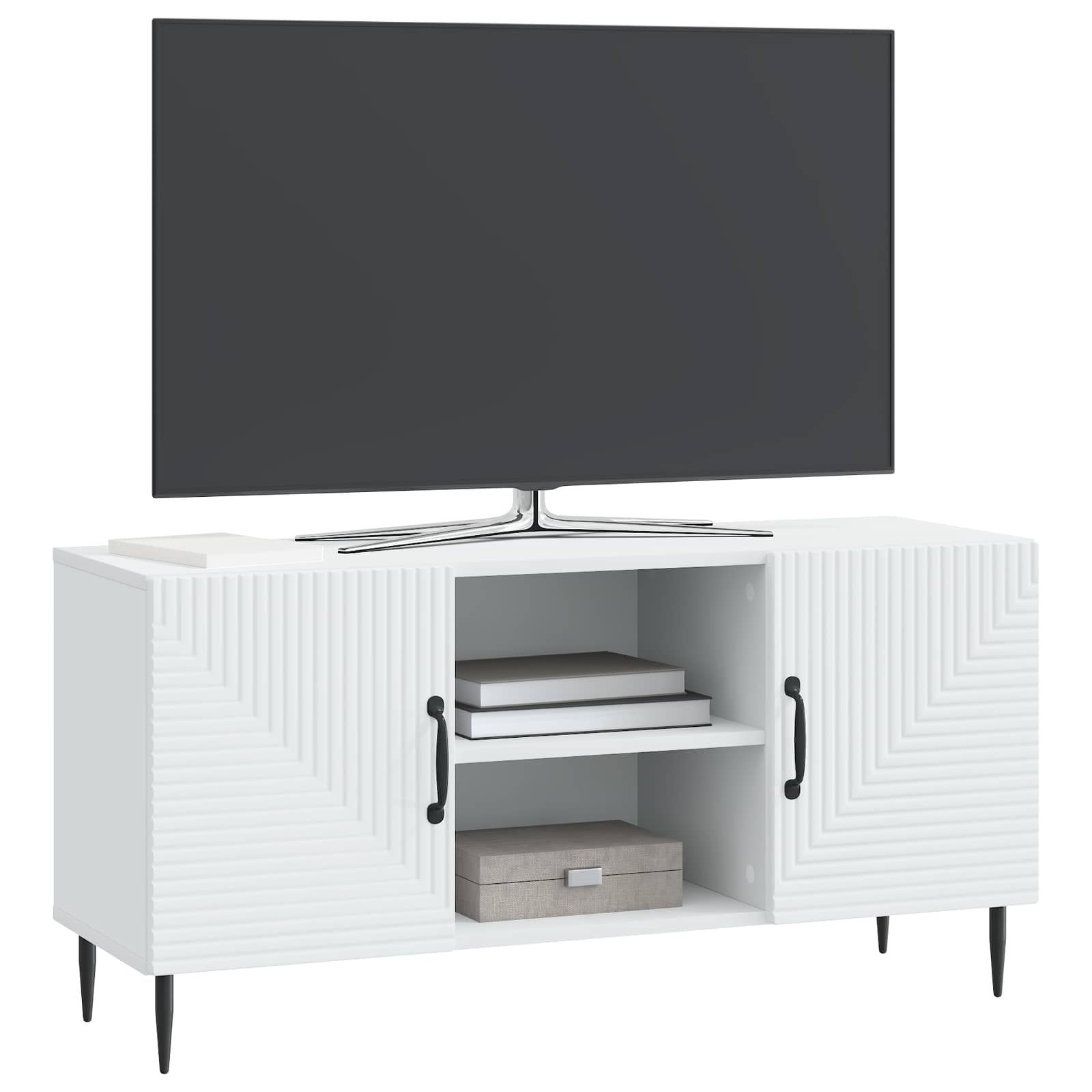 Televizoriaus spintelė Balta 102 x 34,5 x 50 cm