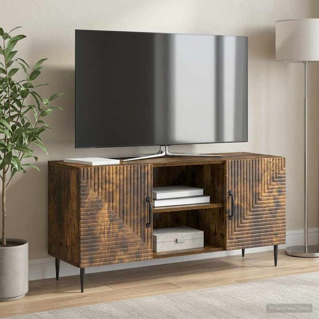 TV skapītis dūmu krāsas ozols 102 x 34,5 x 50 cm