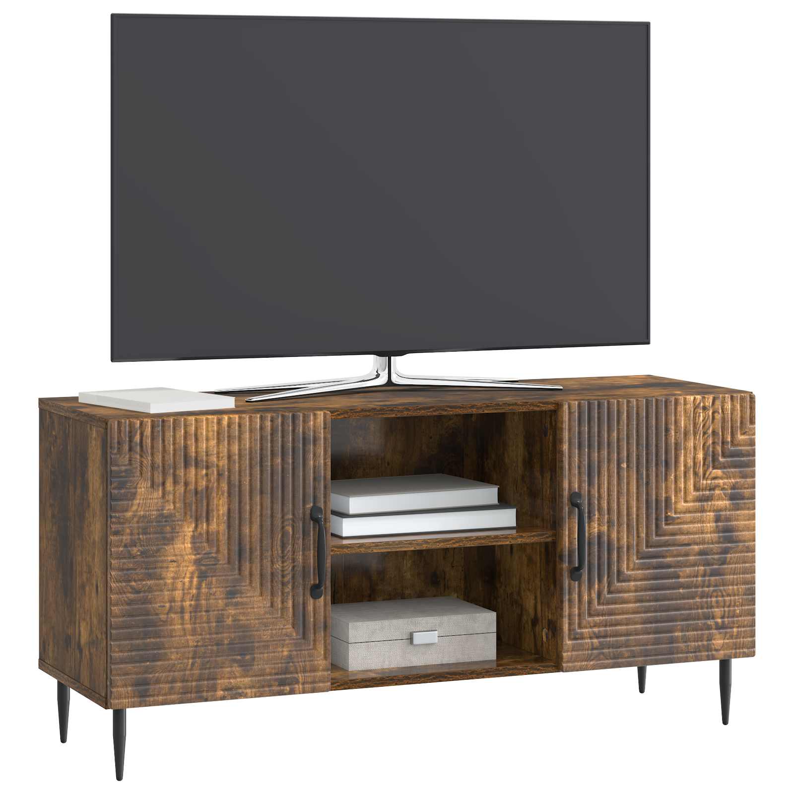 TV skapītis dūmu krāsas ozols 102 x 34,5 x 50 cm