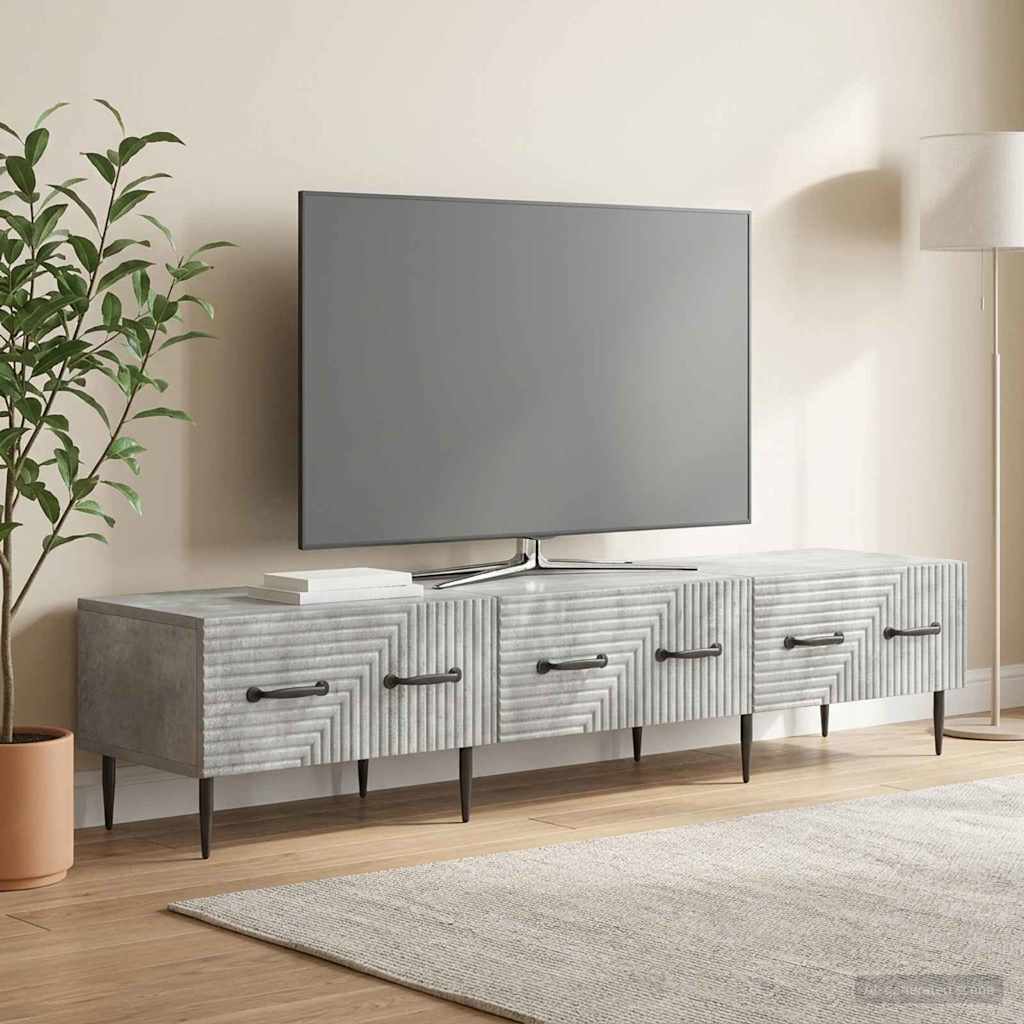 Televizoriaus spintelė Betono pilka 147 x 34,5 x 30 cm