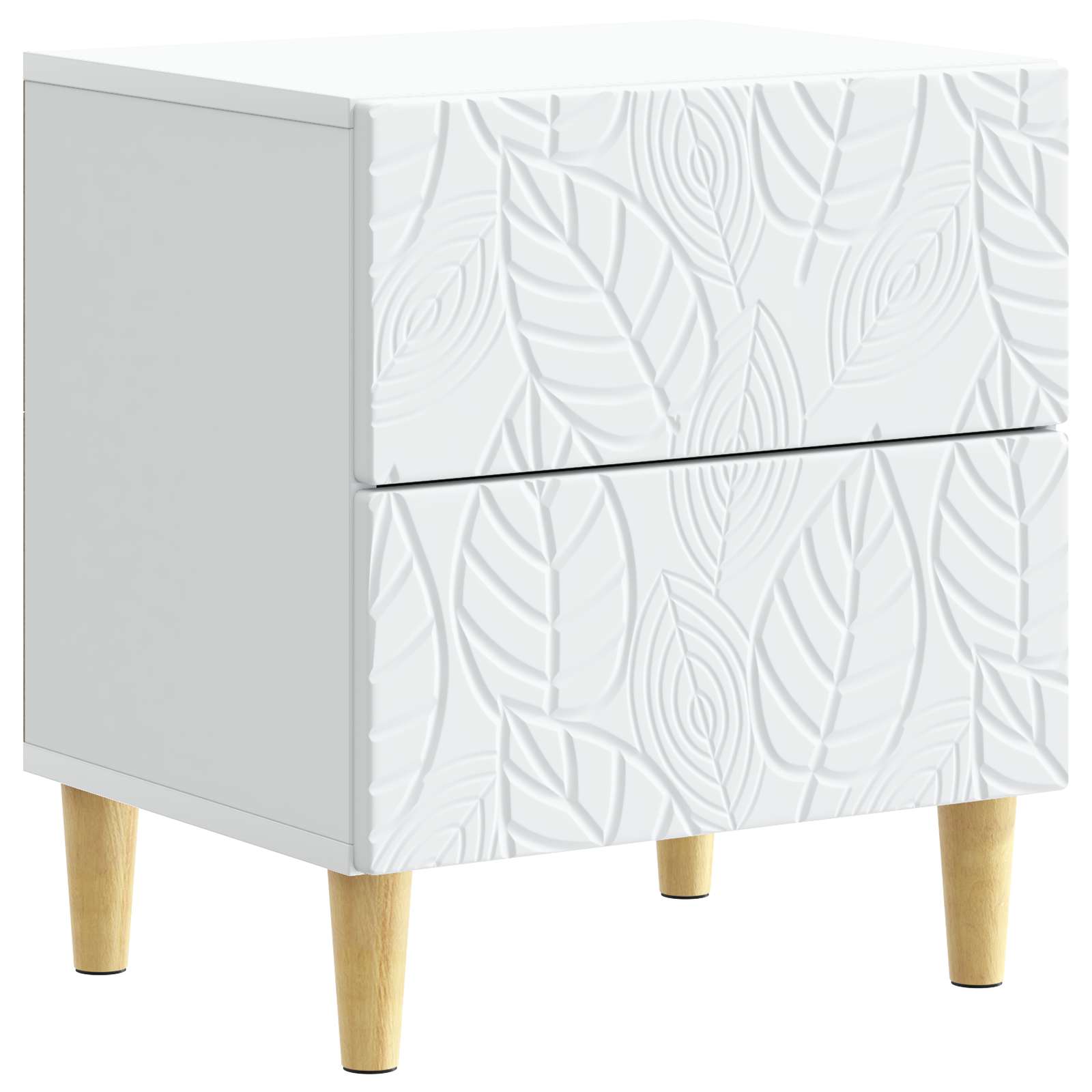 Naktinis staliukas 2 pcs Balta 43 x 34,5 x 48 cm