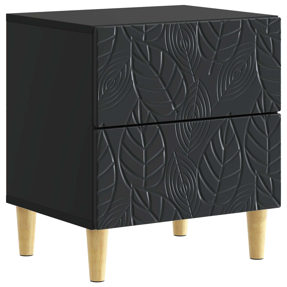 Naktinis staliukas Juoda 43 x 34,5 x 48 cm Apdirbta mediena