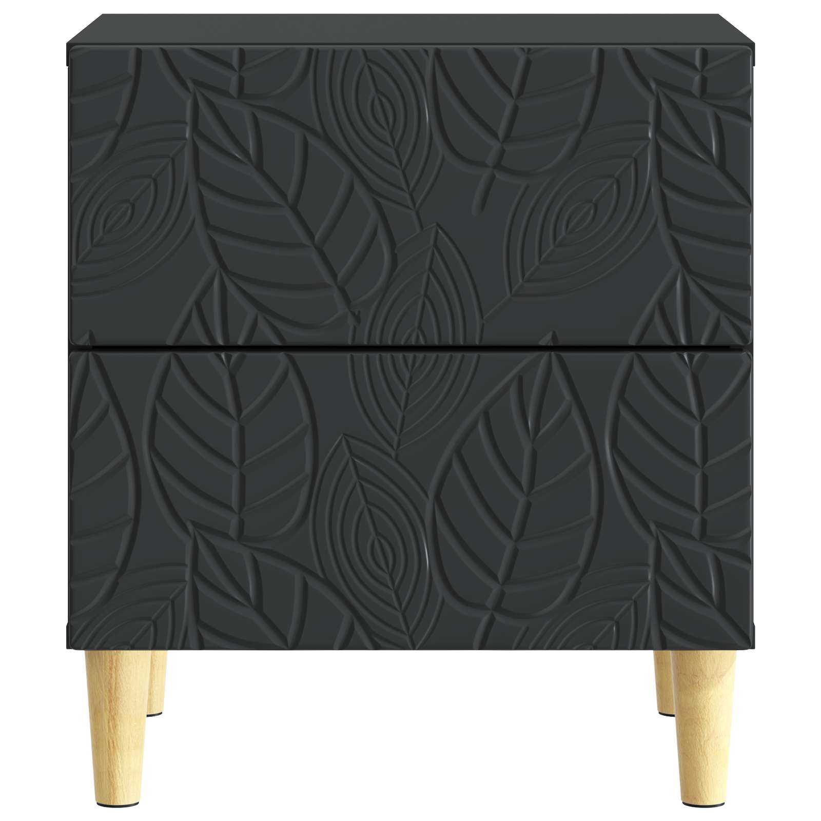 Naktinis staliukas Juoda 43 x 34,5 x 48 cm Apdirbta mediena