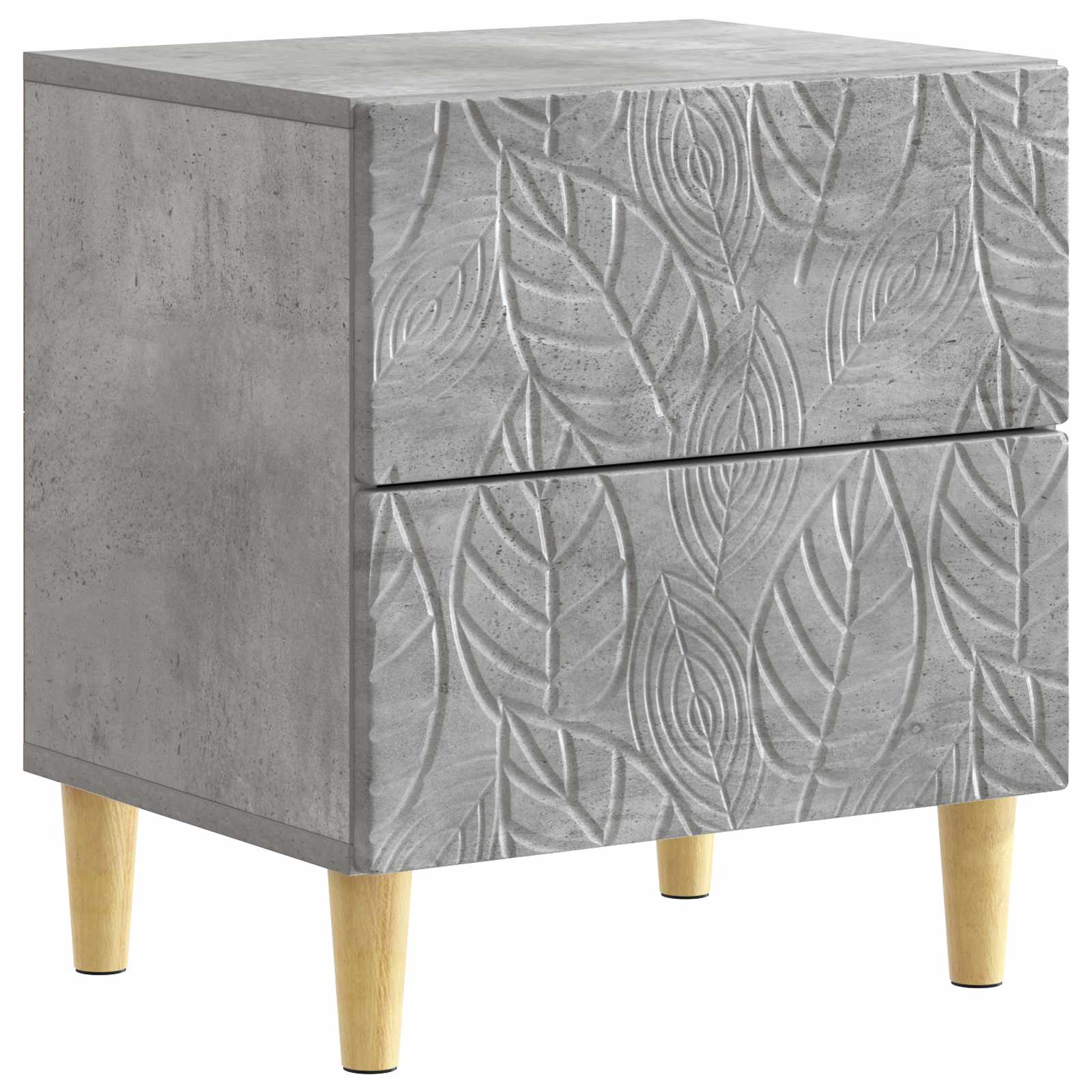 Naktinis staliukas 2 pcs Betono pilka 43 x 34,5 x 48 cm