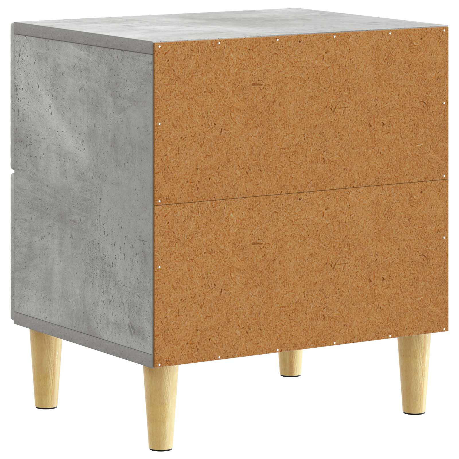 Naktinis staliukas 2 pcs Betono pilka 43 x 34,5 x 48 cm