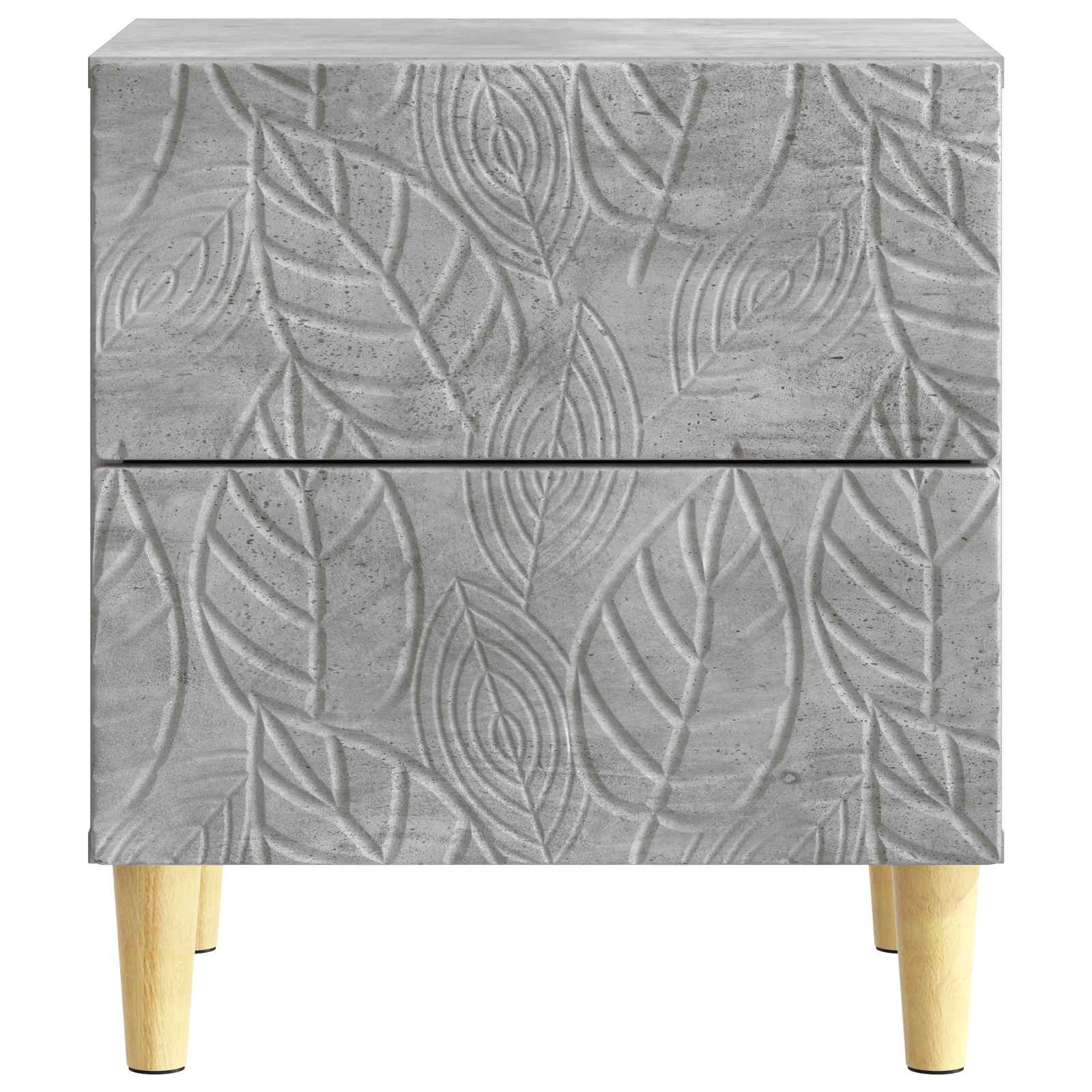 Naktinis staliukas 2 pcs Betono pilka 43 x 34,5 x 48 cm