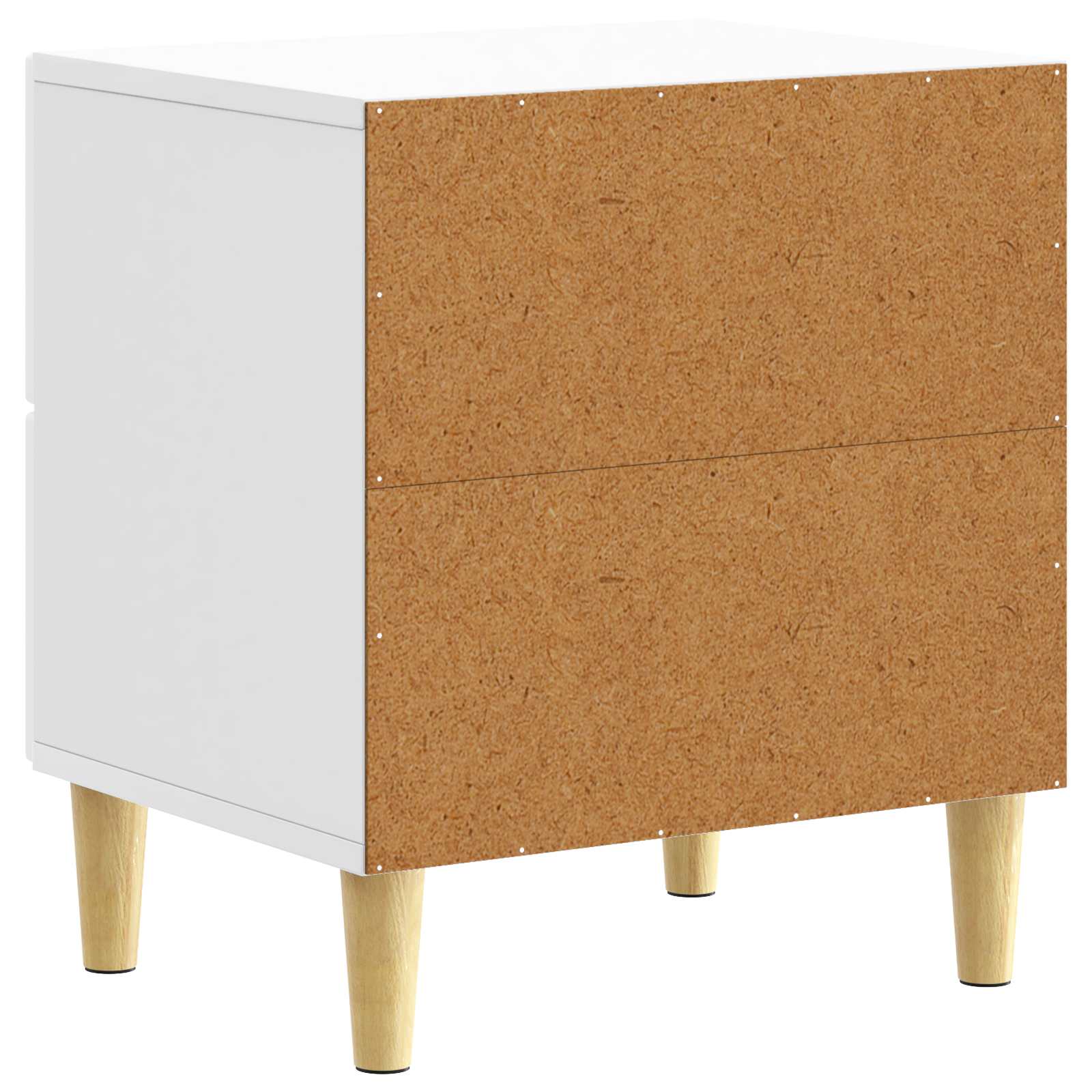 Naktinis staliukas 2 pcs Itin blizgi balta 43 x 34,5 x 48 cm