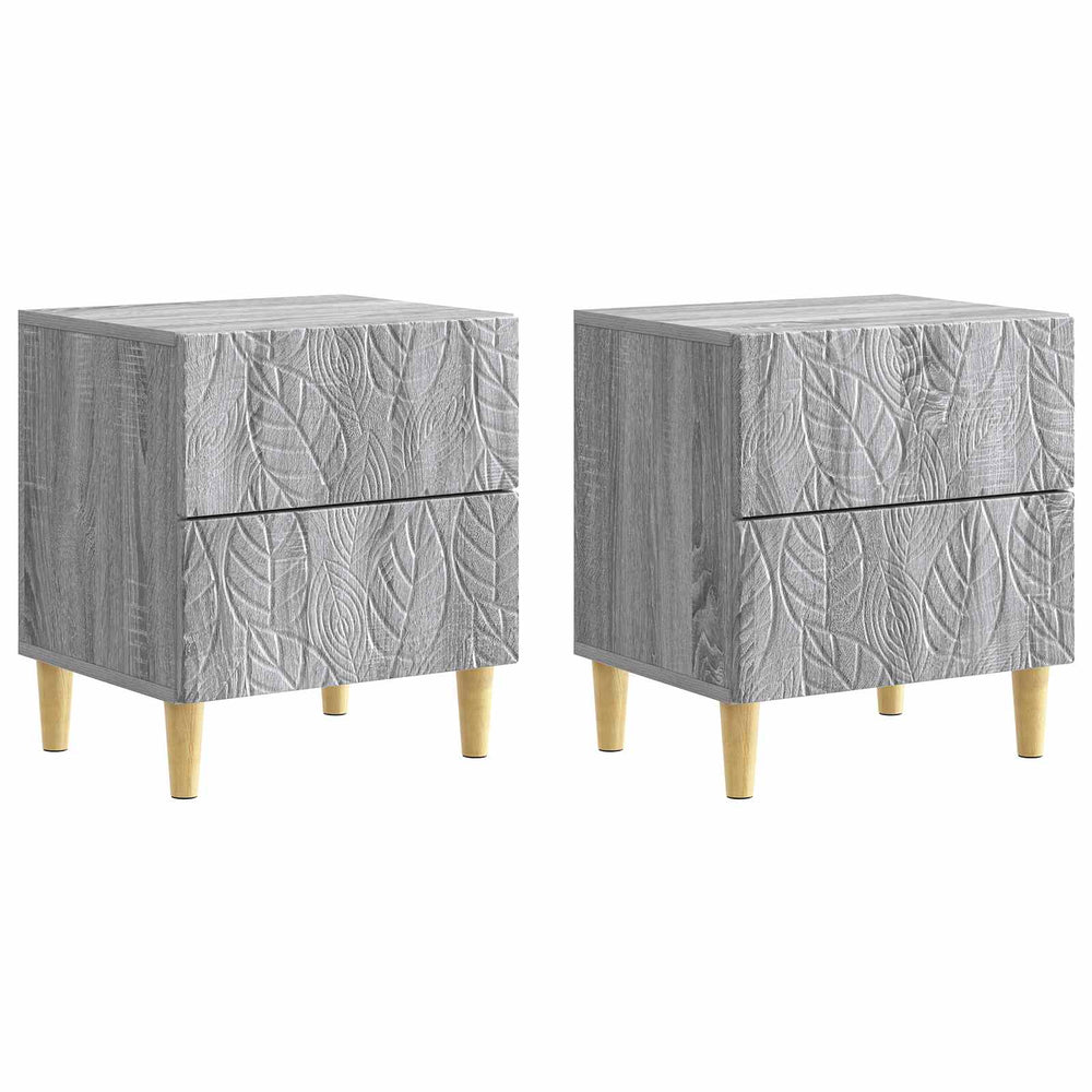 Naktinis staliukas 2 pcs Pilka Sonoma 43 x 34,5 x 48 cm