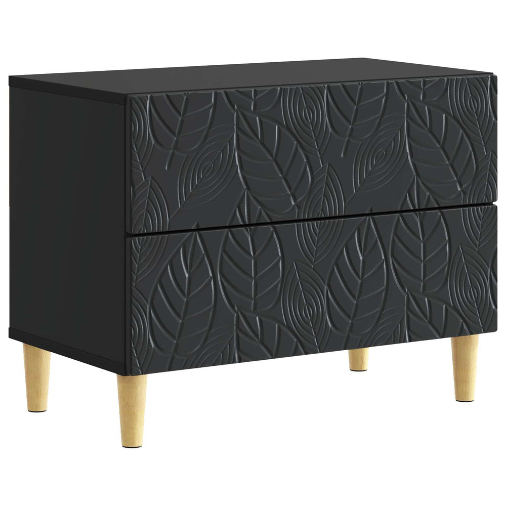 Naktinis staliukas Juoda 62 x 34,5 x 48 cm Apdirbta mediena
