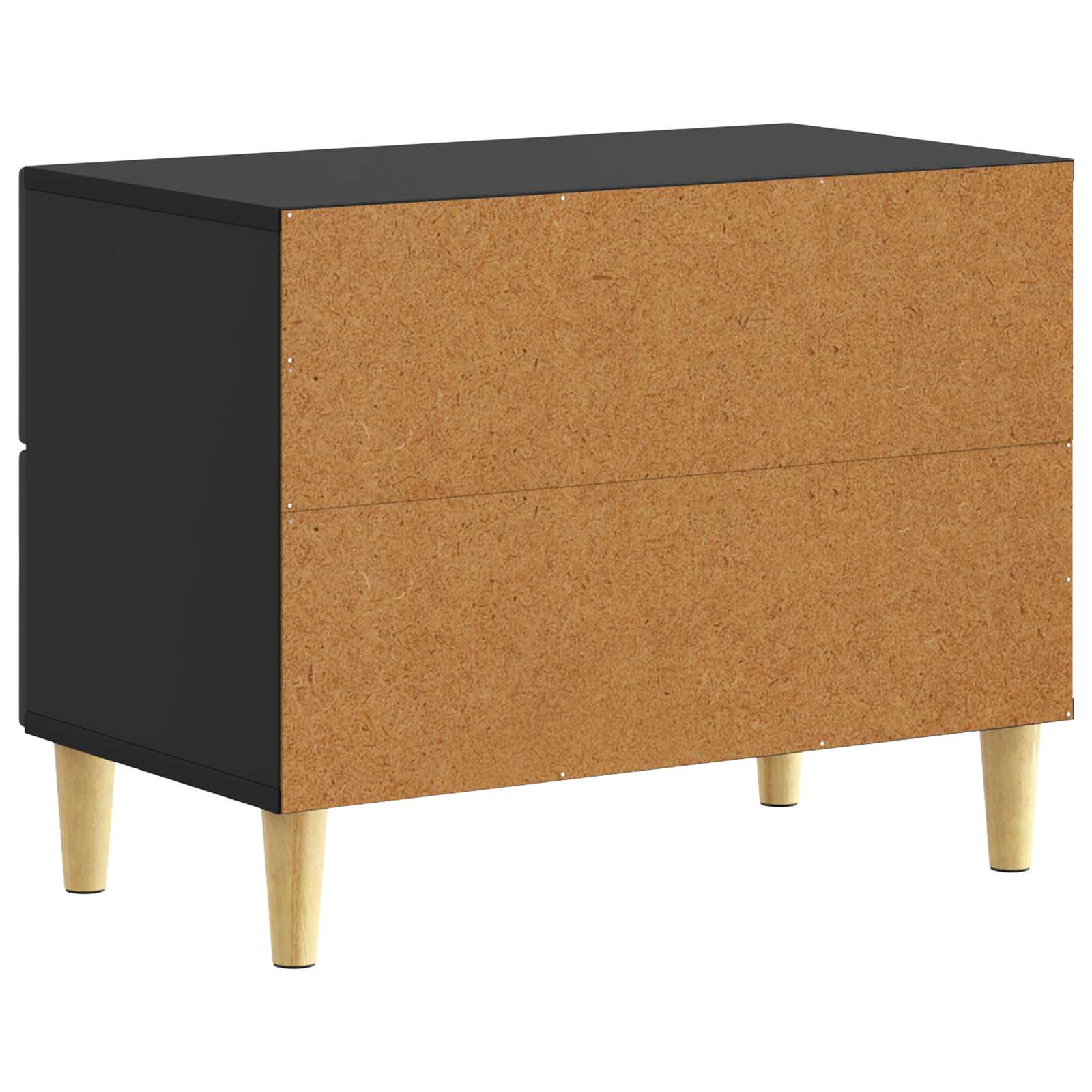 Naktinis staliukas Juoda 62 x 34,5 x 48 cm Apdirbta mediena